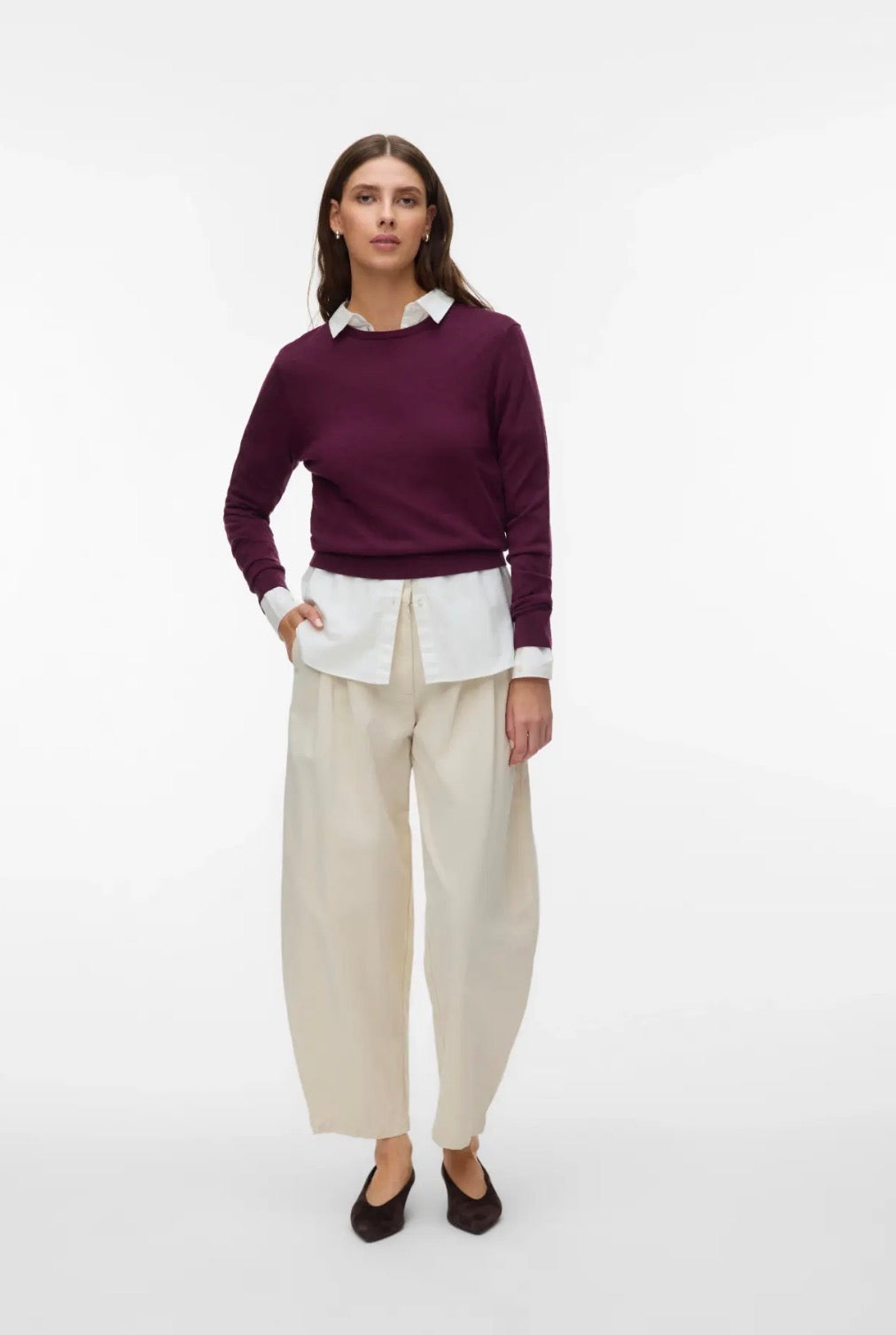 AWARE CARA LS O-NECK WOOL PULLOVER