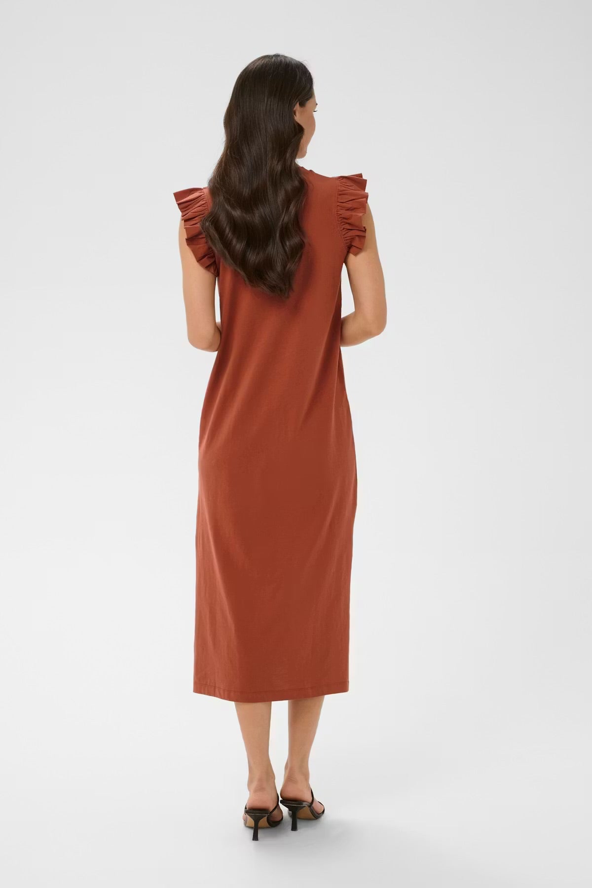 KAFFE CELINA FLOUNCE DRESS