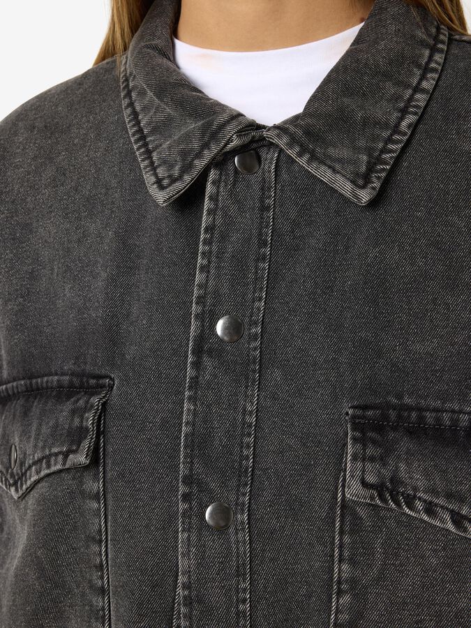 NOISY MAY PEYTON QUILTED DENIM OVERSHIRT