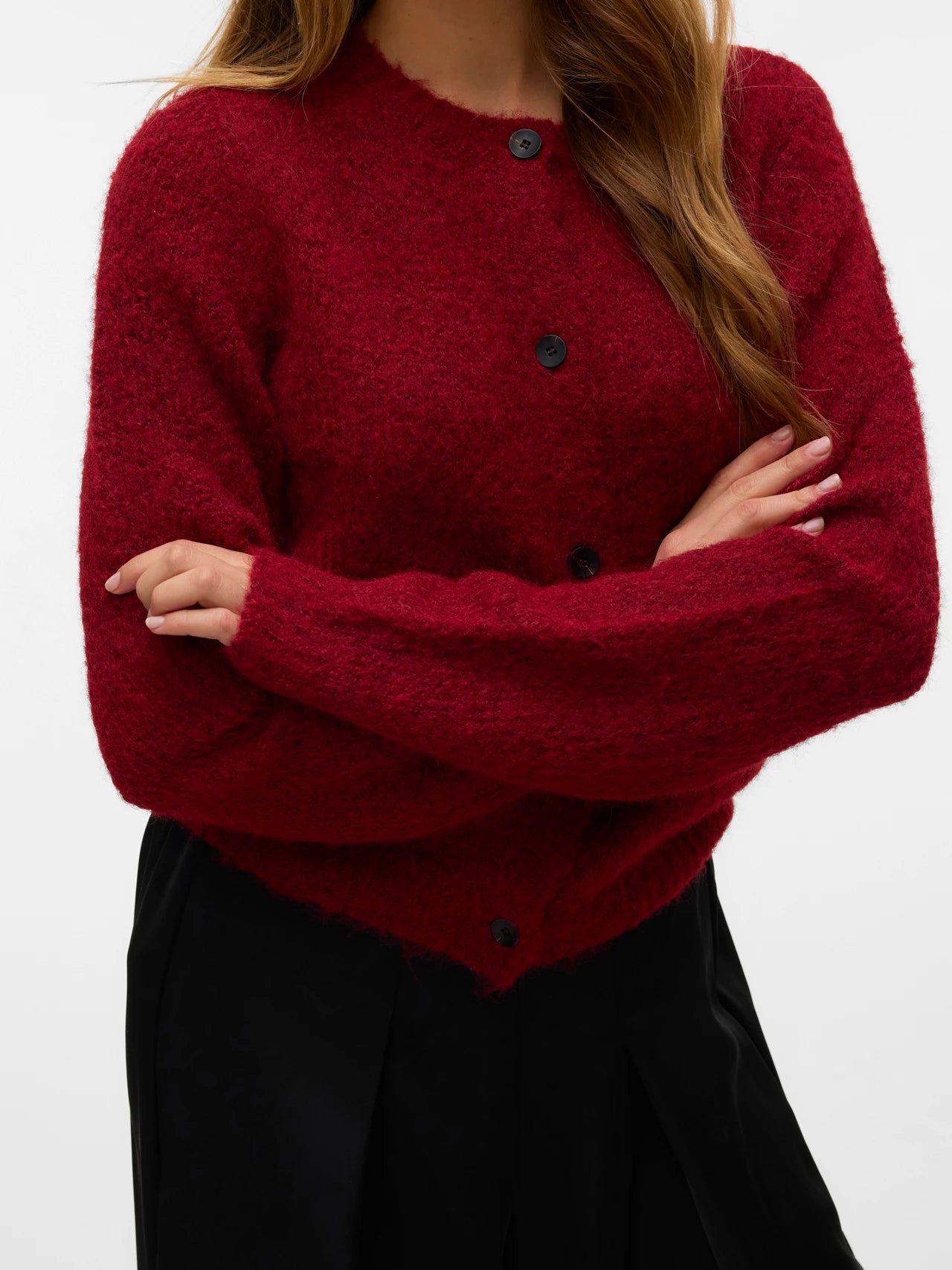 VERO MODA NOVAH LS ONECK BUTTON CARDIGAN