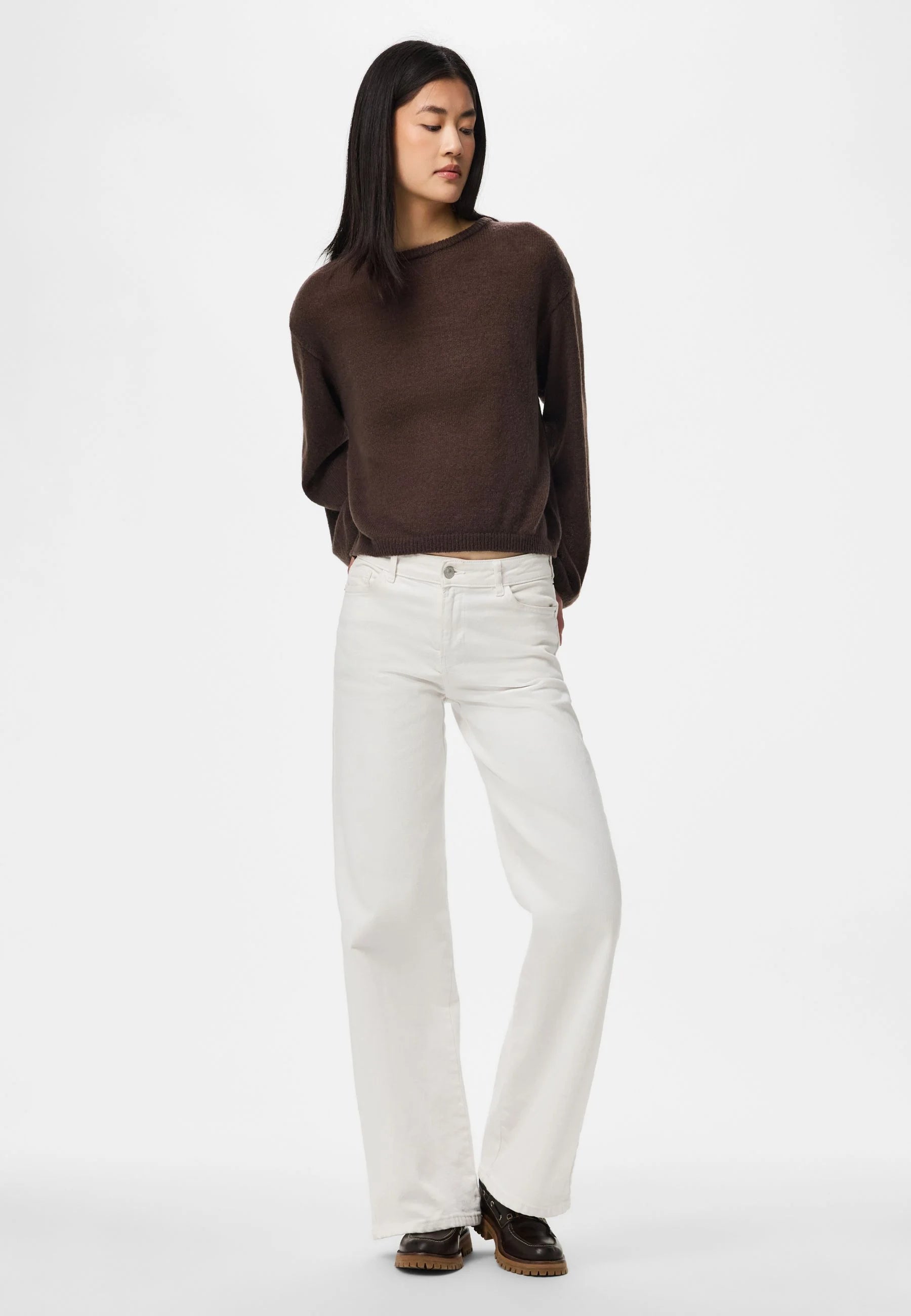 PIECES IDA LS O-NECK KNIT