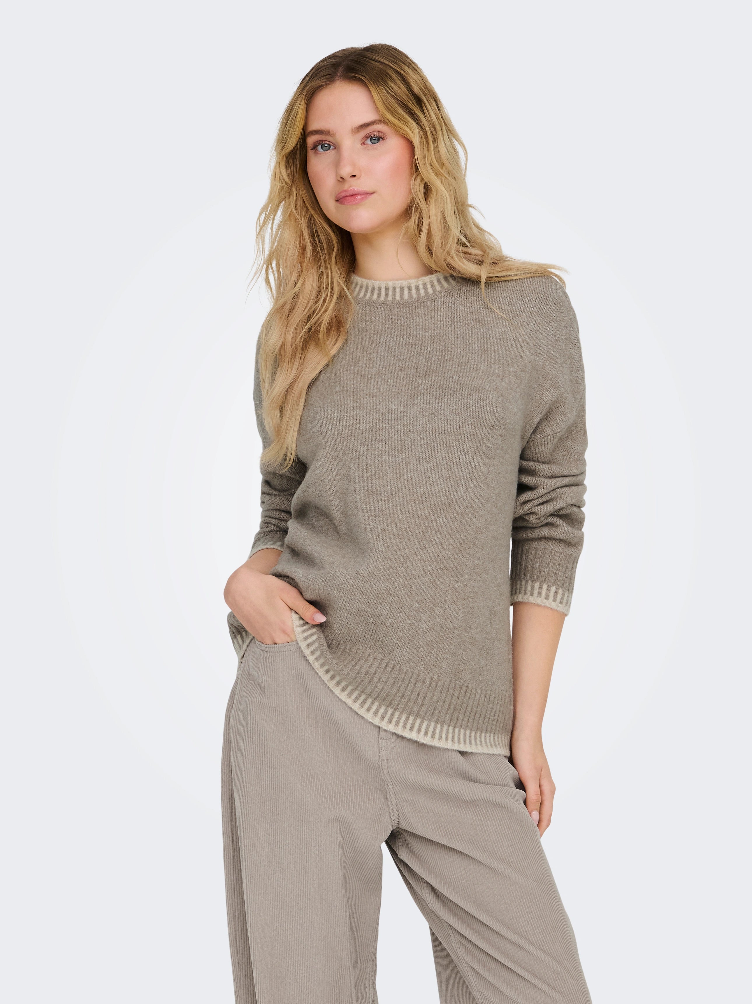 ONLY SILMA LS STITCH MOCK NECK KNIT