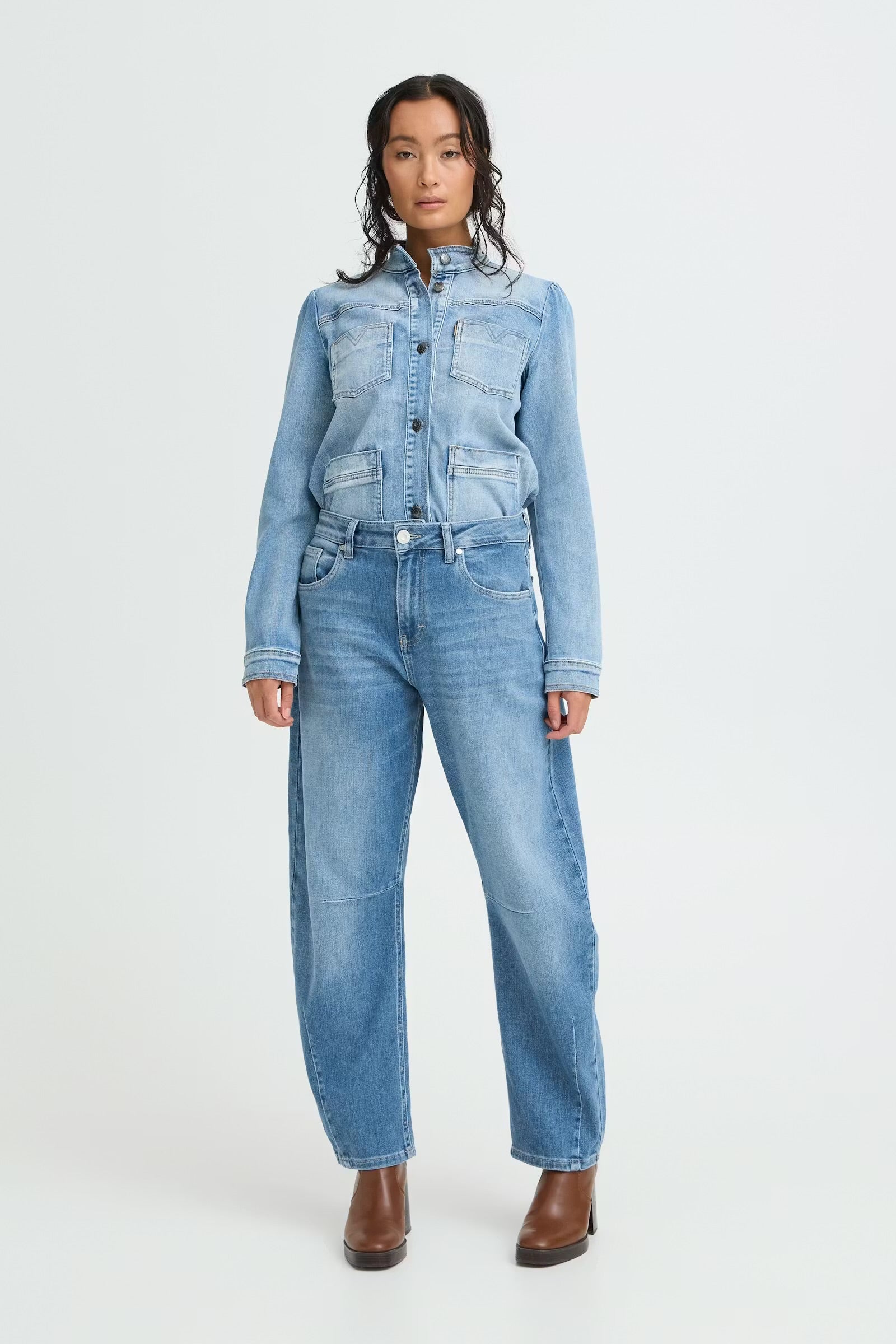 PULZ JEANS ANNI HW JEANS BARREL LEG