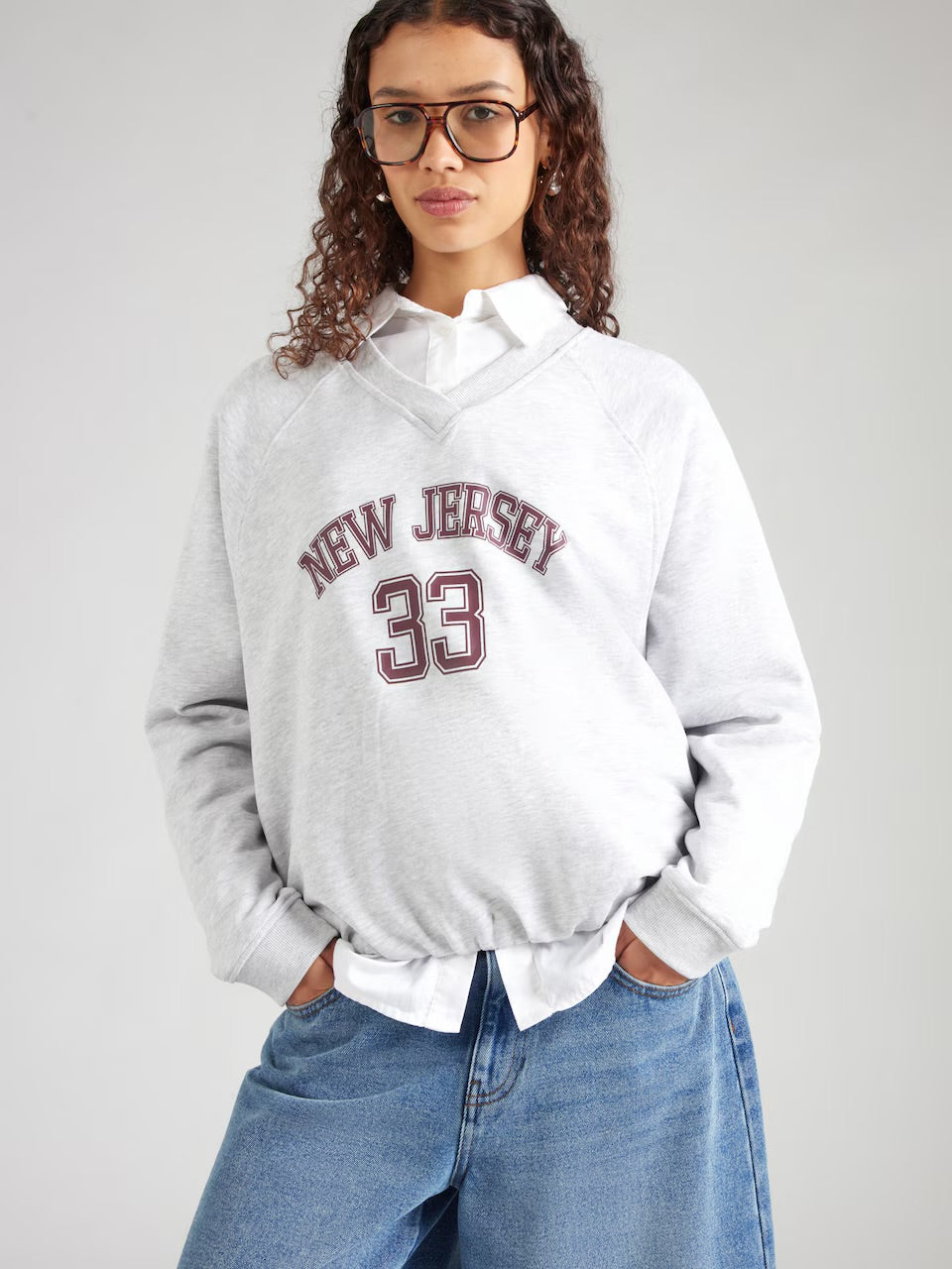 NOISY MAY ASTON L/S V-NECK SWEAT