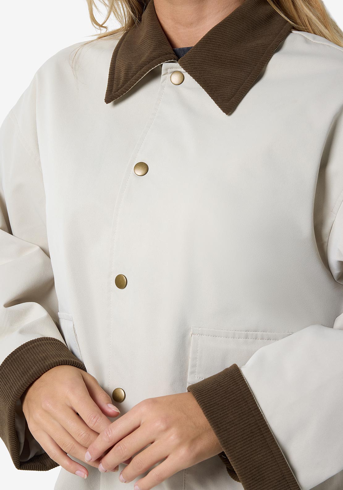 NOISY MAY NORA CORDUROY COLLAR JACKET