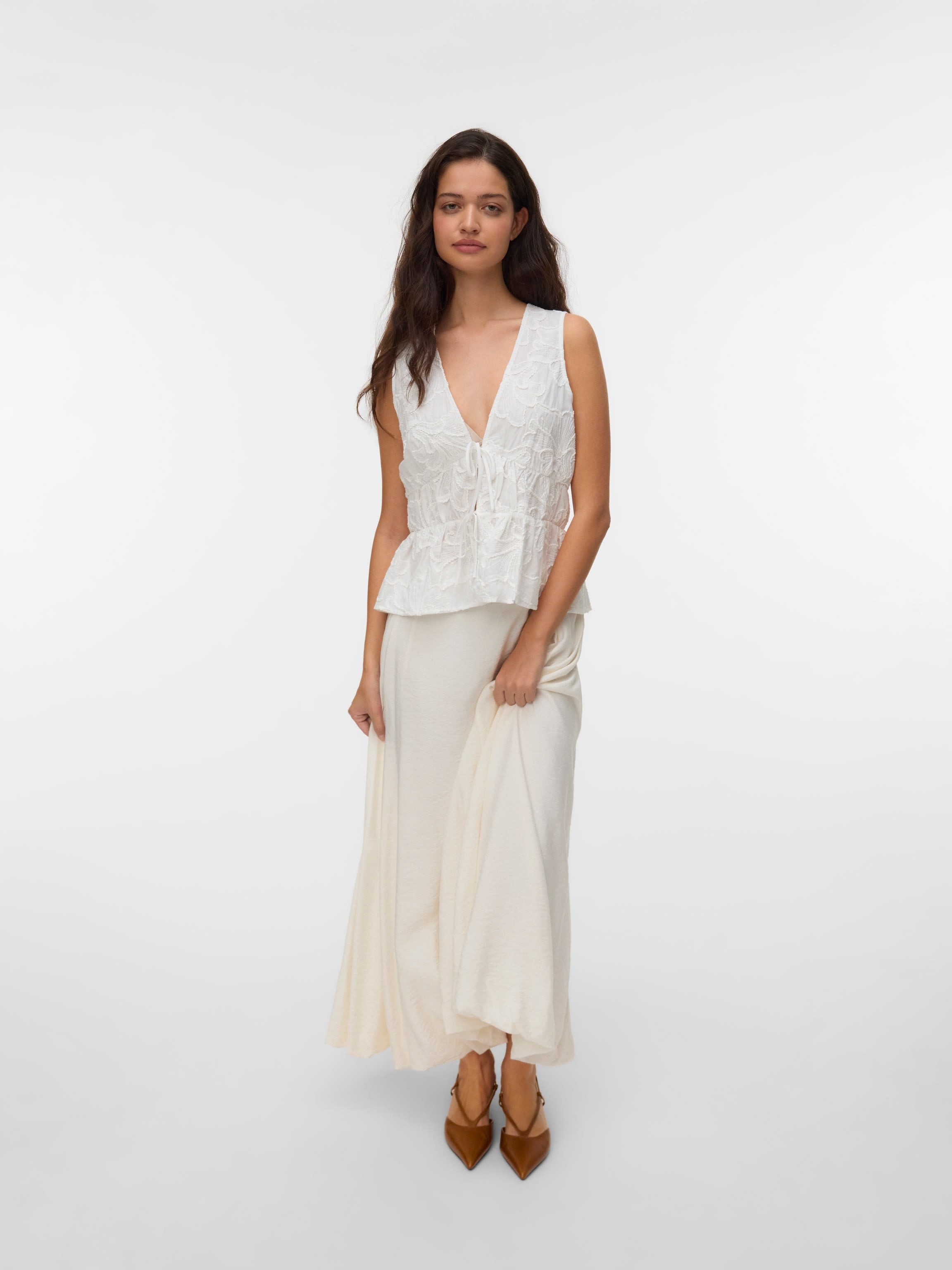 VERO MODA ANN EMB SL TOP