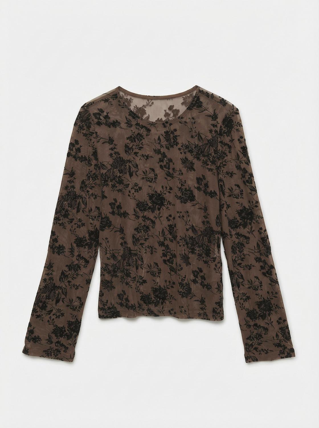 VERO MODA FLORA LS O-NECK TOP JRS