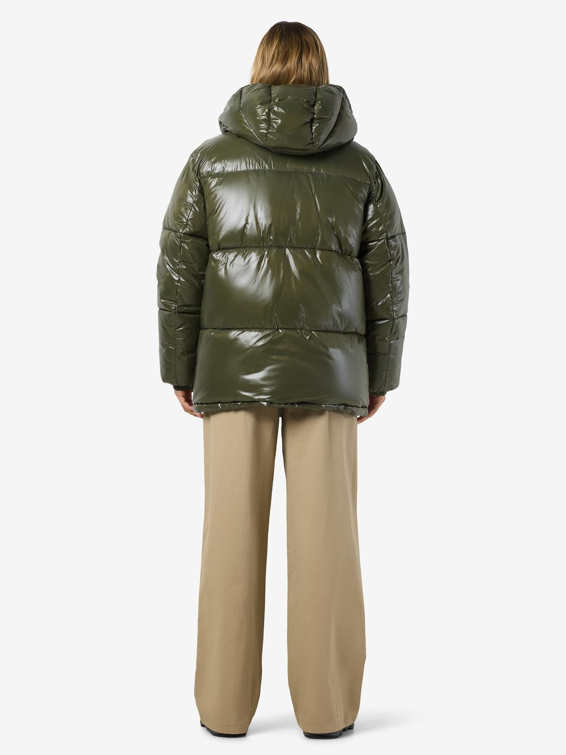 NOISY MAY ALLIE SHINY HOOD LONG JACKET