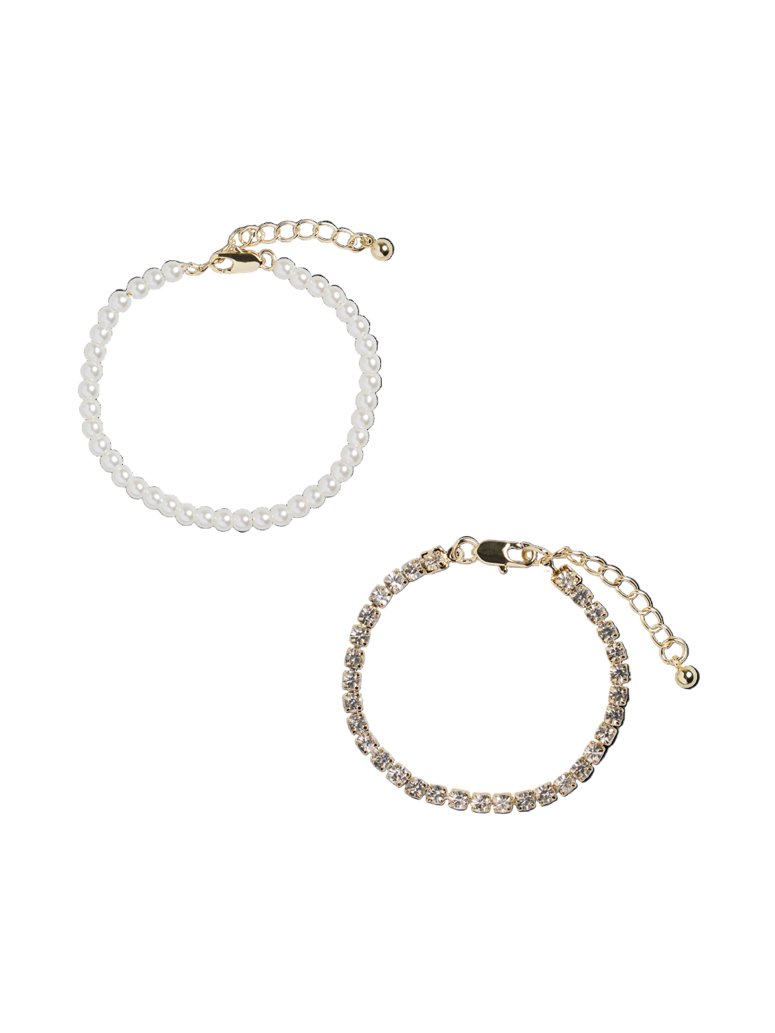 PIECES MILLE O 2-PACK BRACELET PLATED