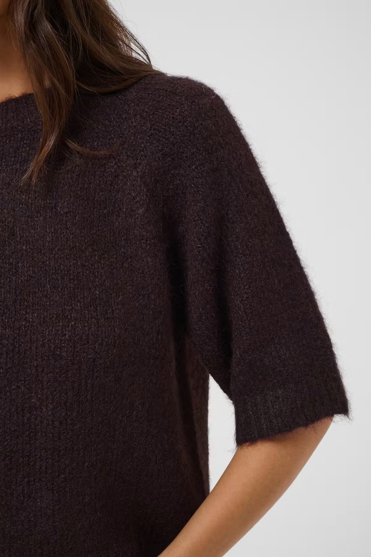 KAFFE EMILIE CROPPED KNIT PULLOVER