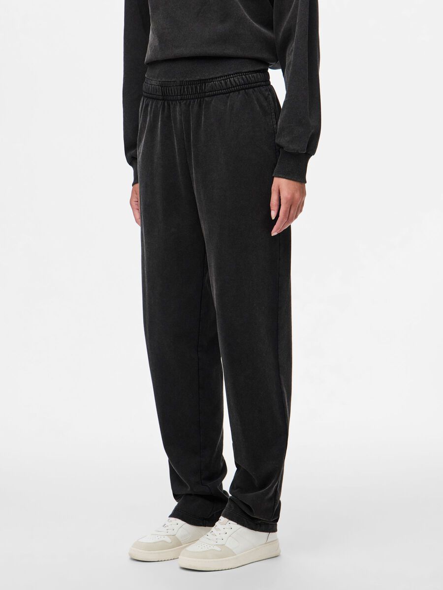 PIECES CHILLI HW WASHED STRAIGHT PANT