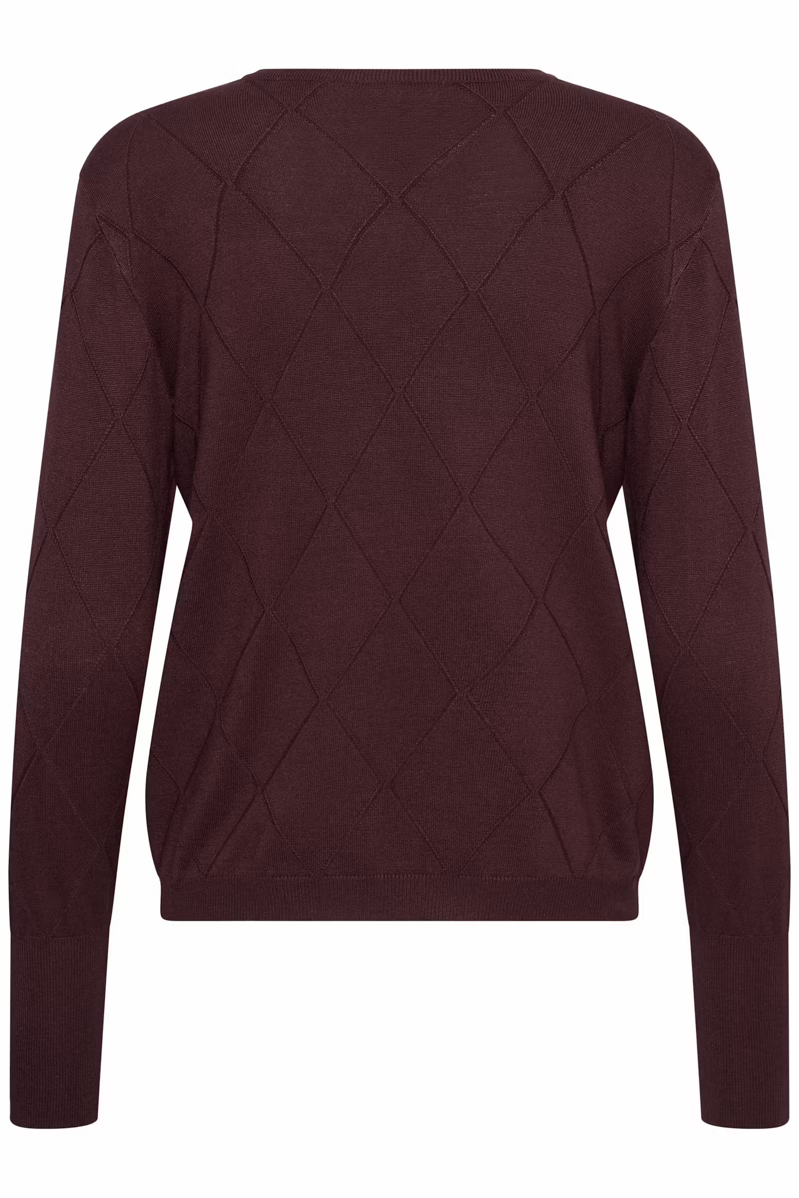 KAFFE LIZZA ARGYLE PULLOVER LS