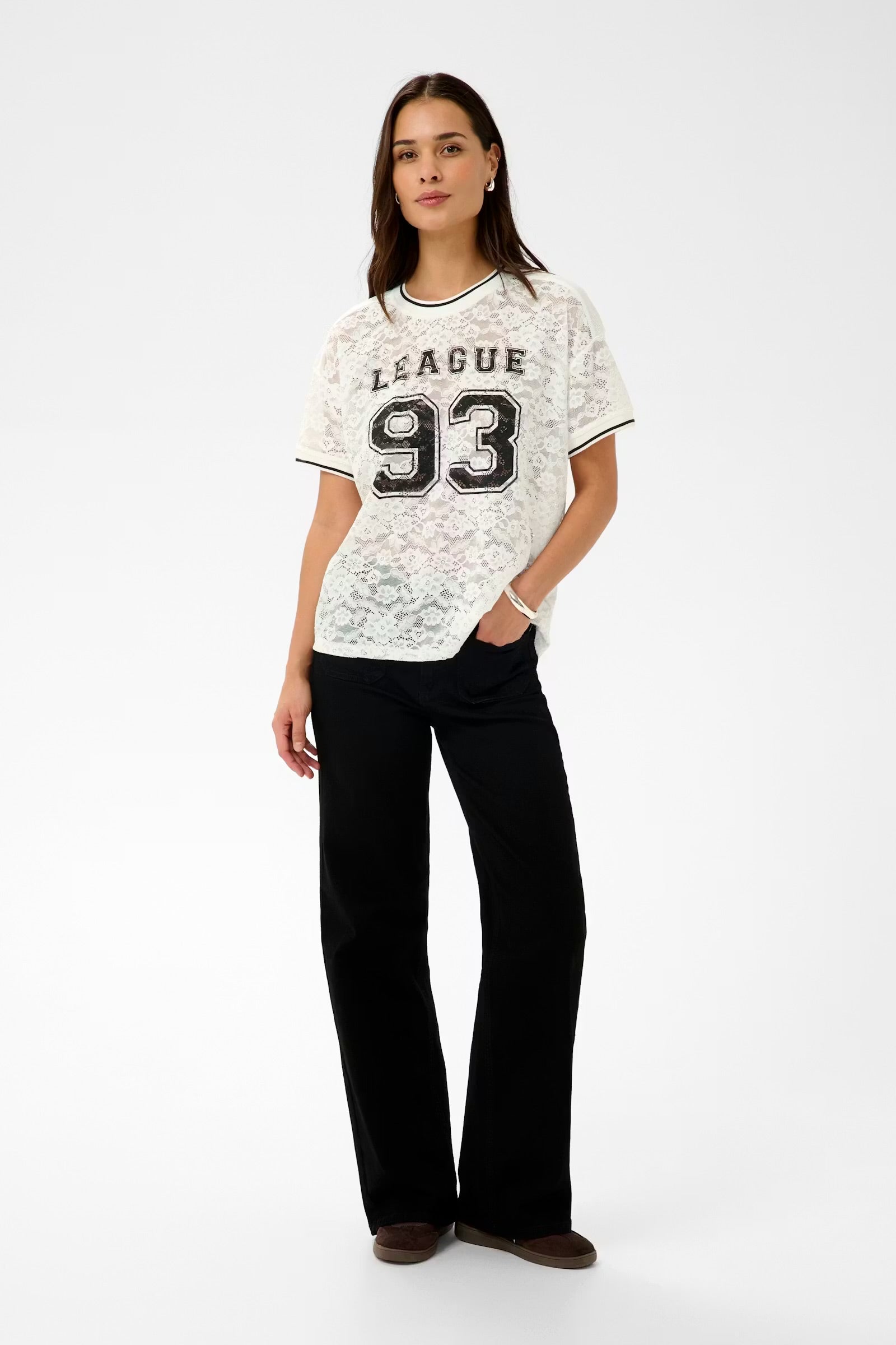 KAFFE BELLE LACE T-SHIRT