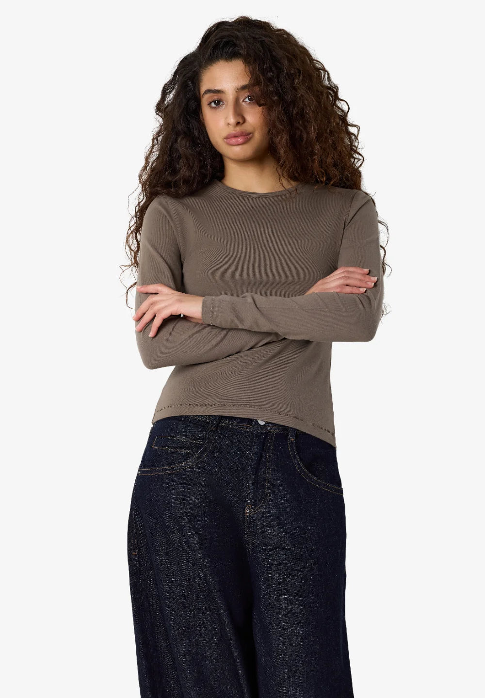 NOISY MAY ADRIANA L/S SLIM TOP JRS NOOS