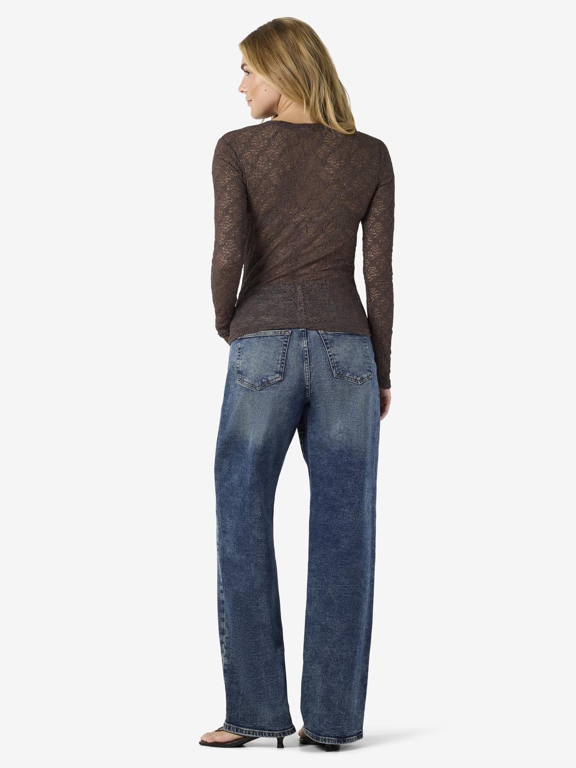 NOISY MAY JUDITH L/S LACE TOP NOOS