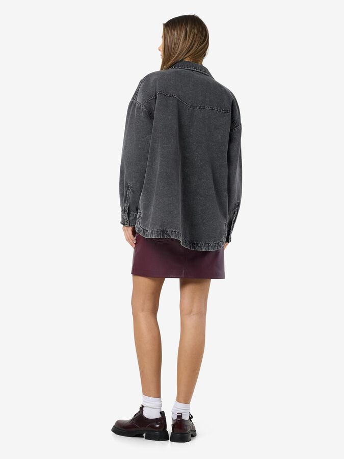 NOISY MAY PEYTON QUILTED DENIM OVERSHIRT