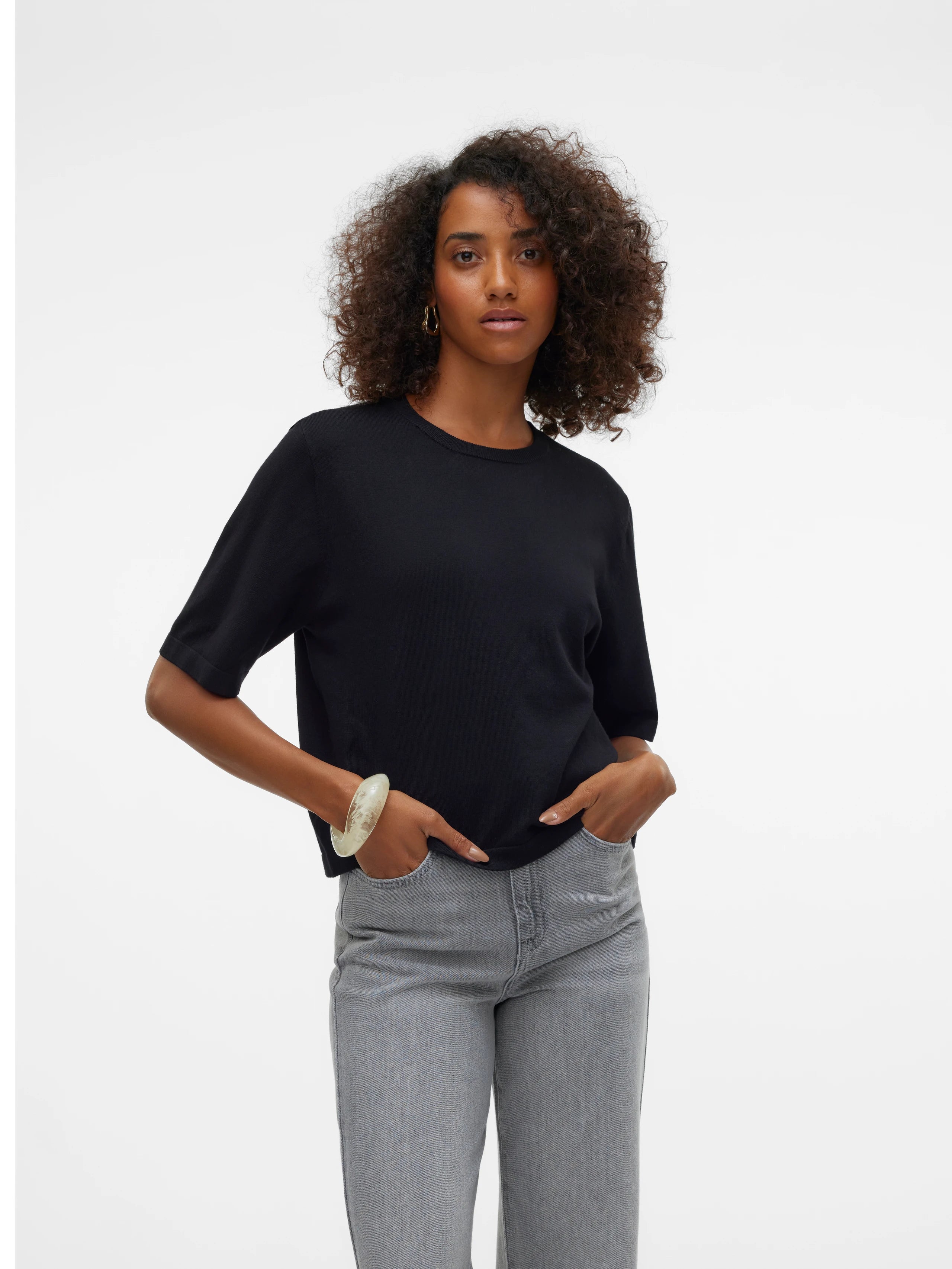 VERO MODA SILJE 2/4 O-NECK OVERSIZE PULLOVER