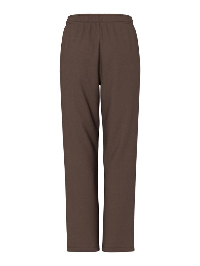 PIECES CHILLI HW STRAIGHT SWEAT PANTS - HOT FUDGE