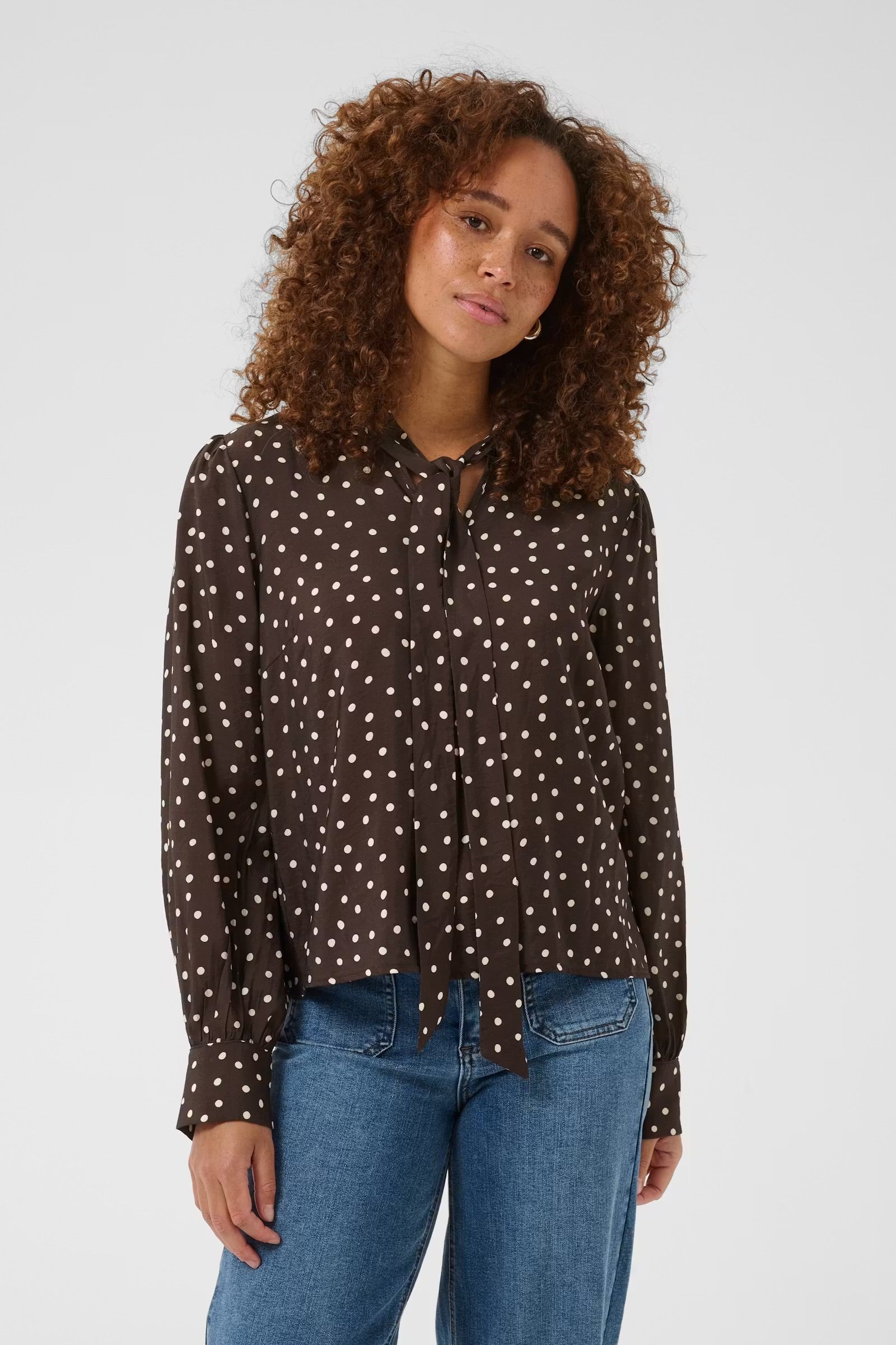 KAFFE DOTTE BLOUSE