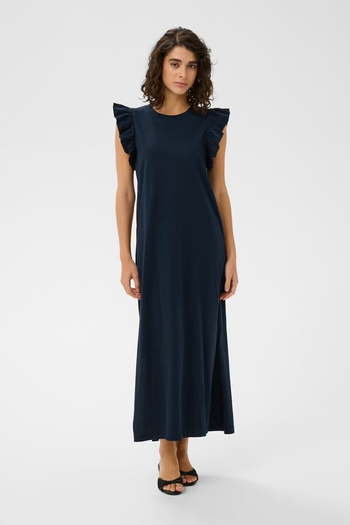 KAFFE CELINA FLOUNCE DRESS