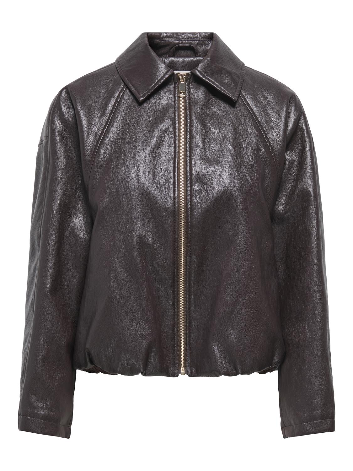 ONLY MASJA FAUX LEATHER PADDED BOMBER