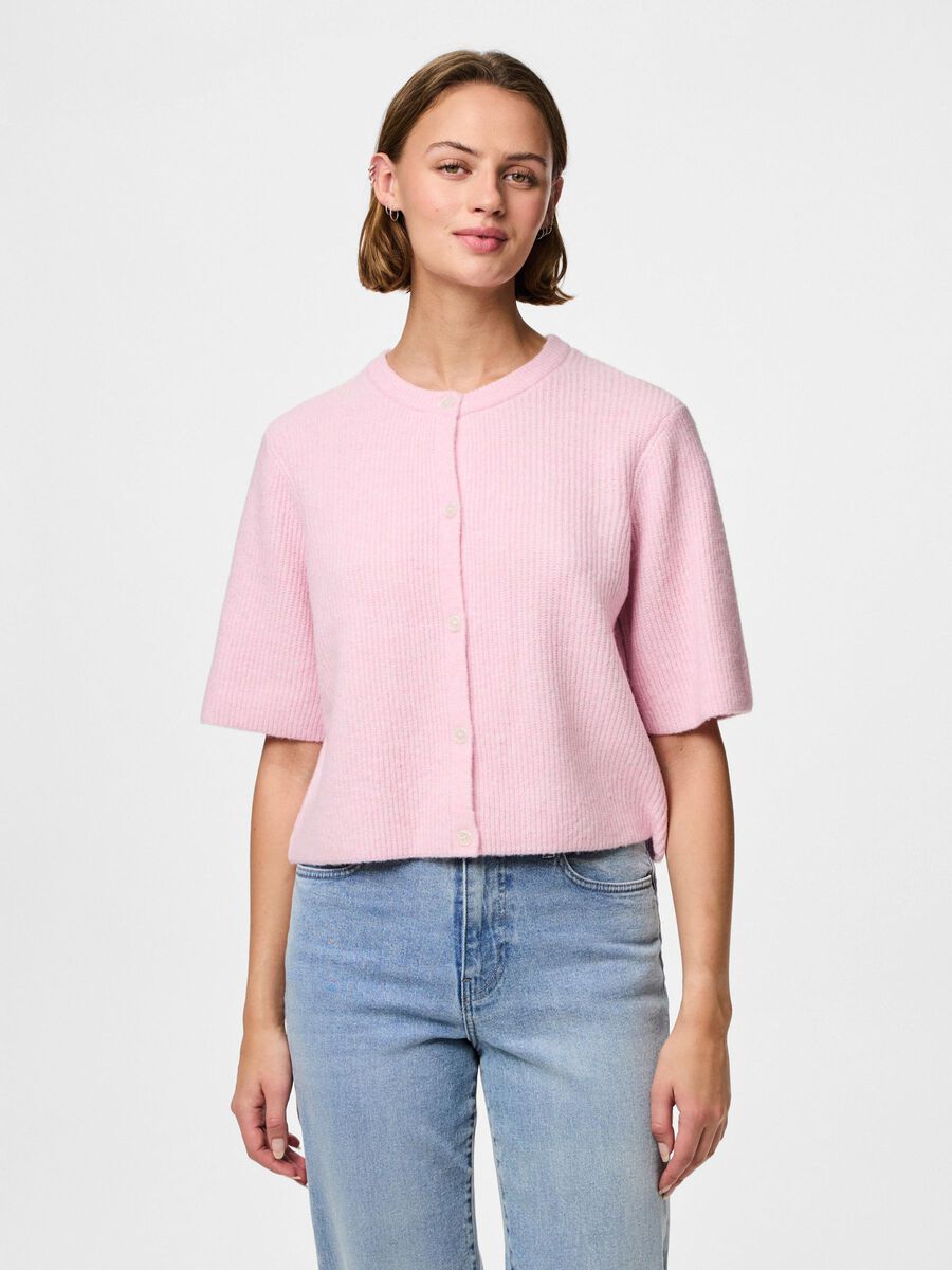 PIECES SILLY SS O-NECK KNIT CARDIGAN