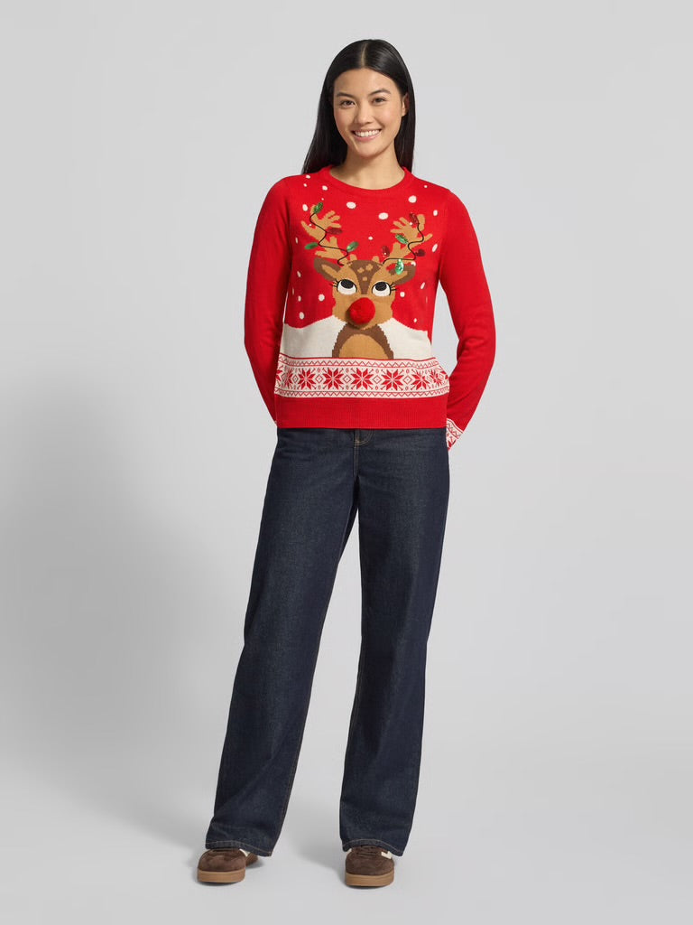 VERO MODA FROSTYDEER LS O-NECK PULLOVER XMAS