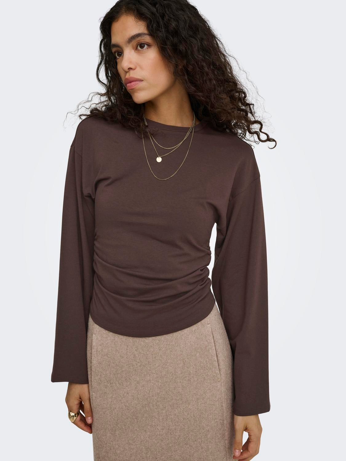 ONLY MIST LS O-NECK TOP JRS