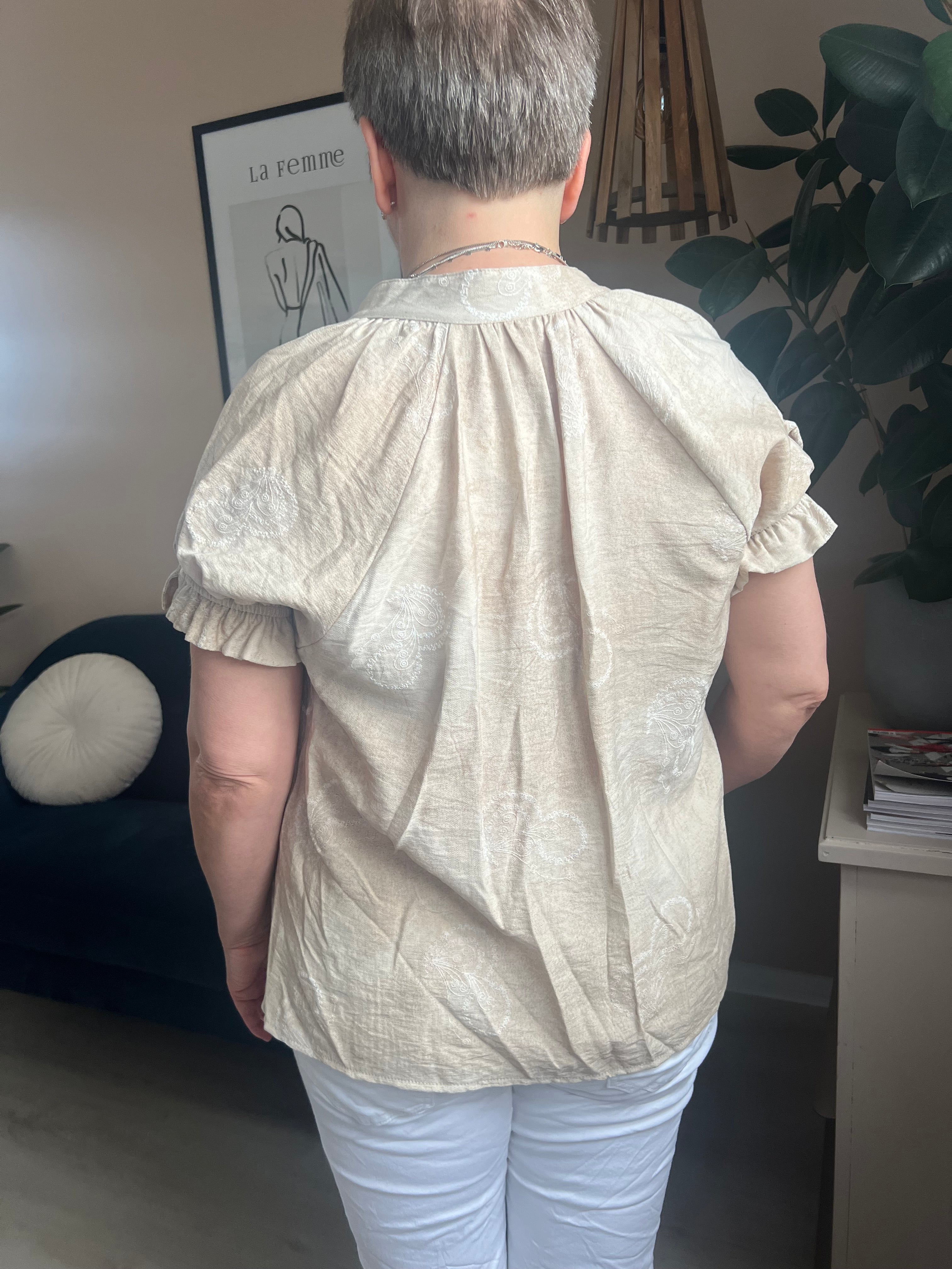 HOFFMANN V-NECK S/S BLOUSE
