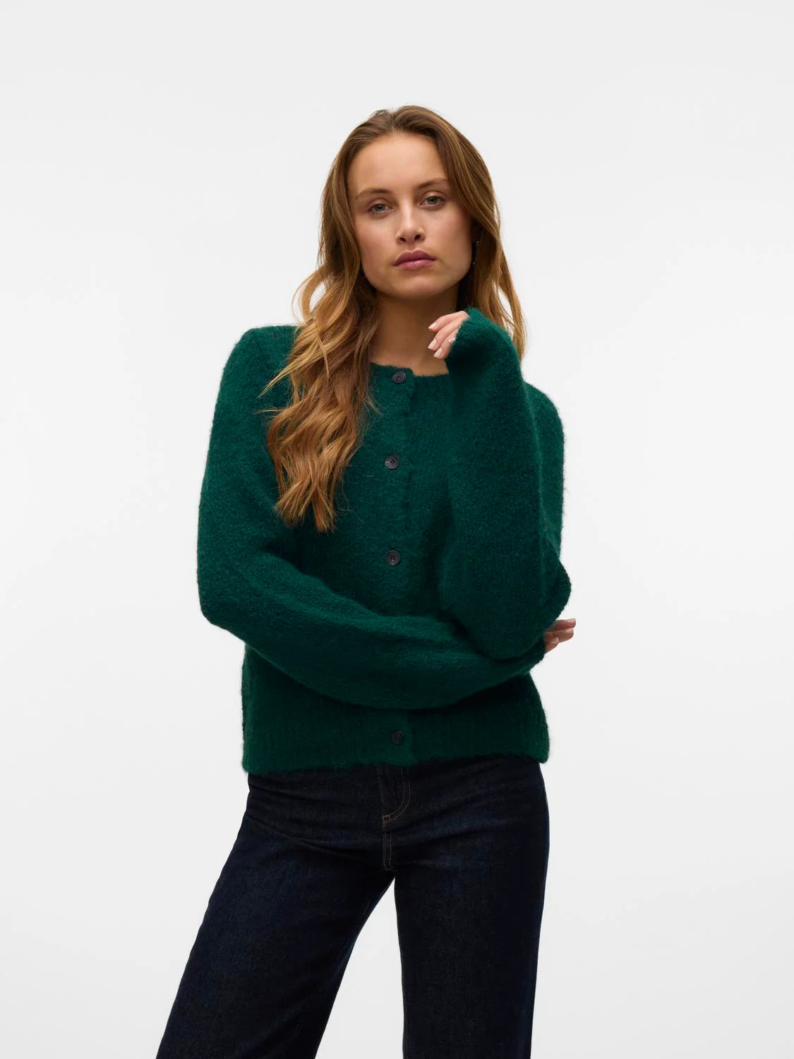 VERO MODA NOVAH LS ONECK BUTTON CARDIGAN