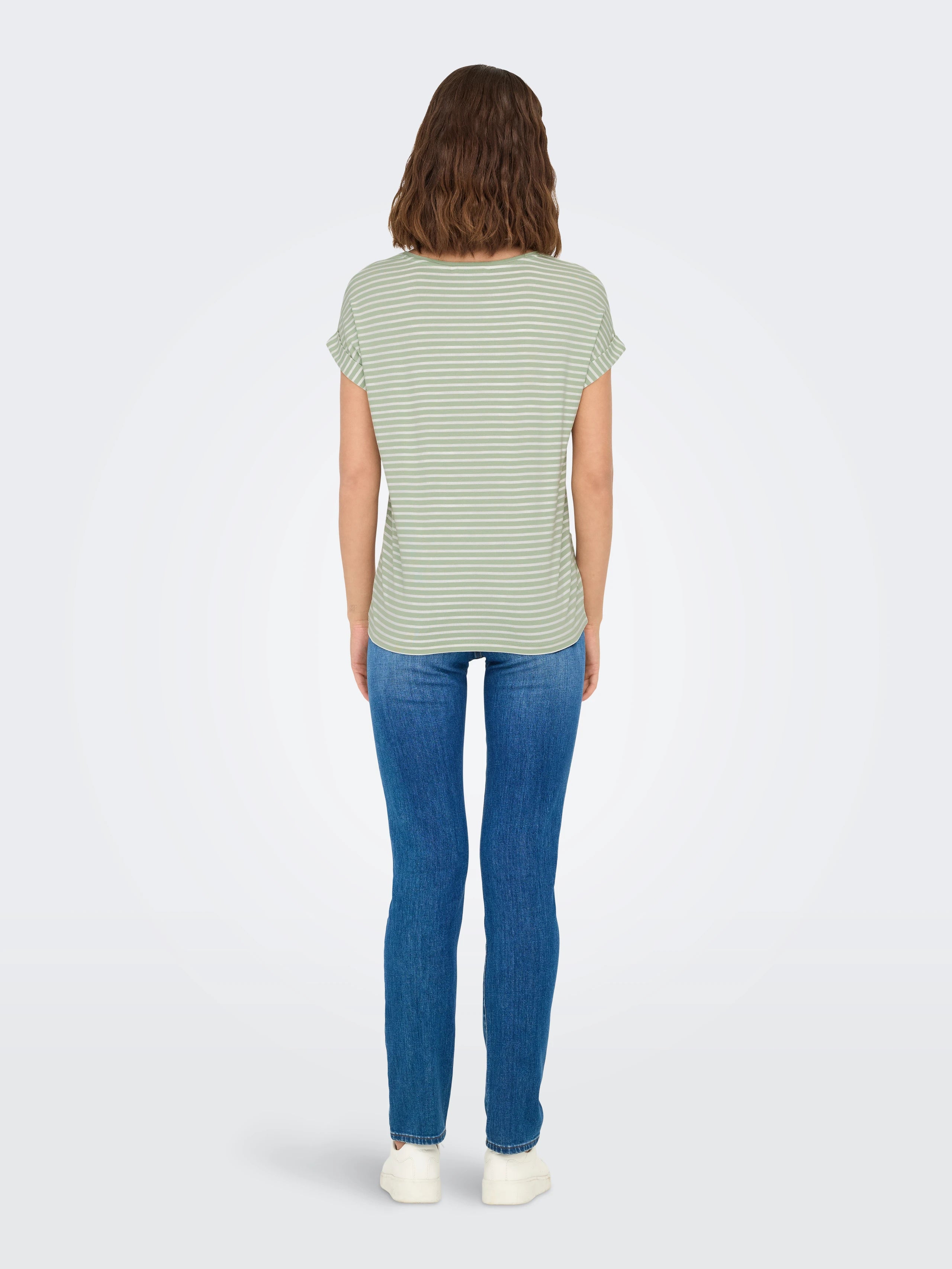 ONLY MOSTER STRIPE S/S O-NECK TOP