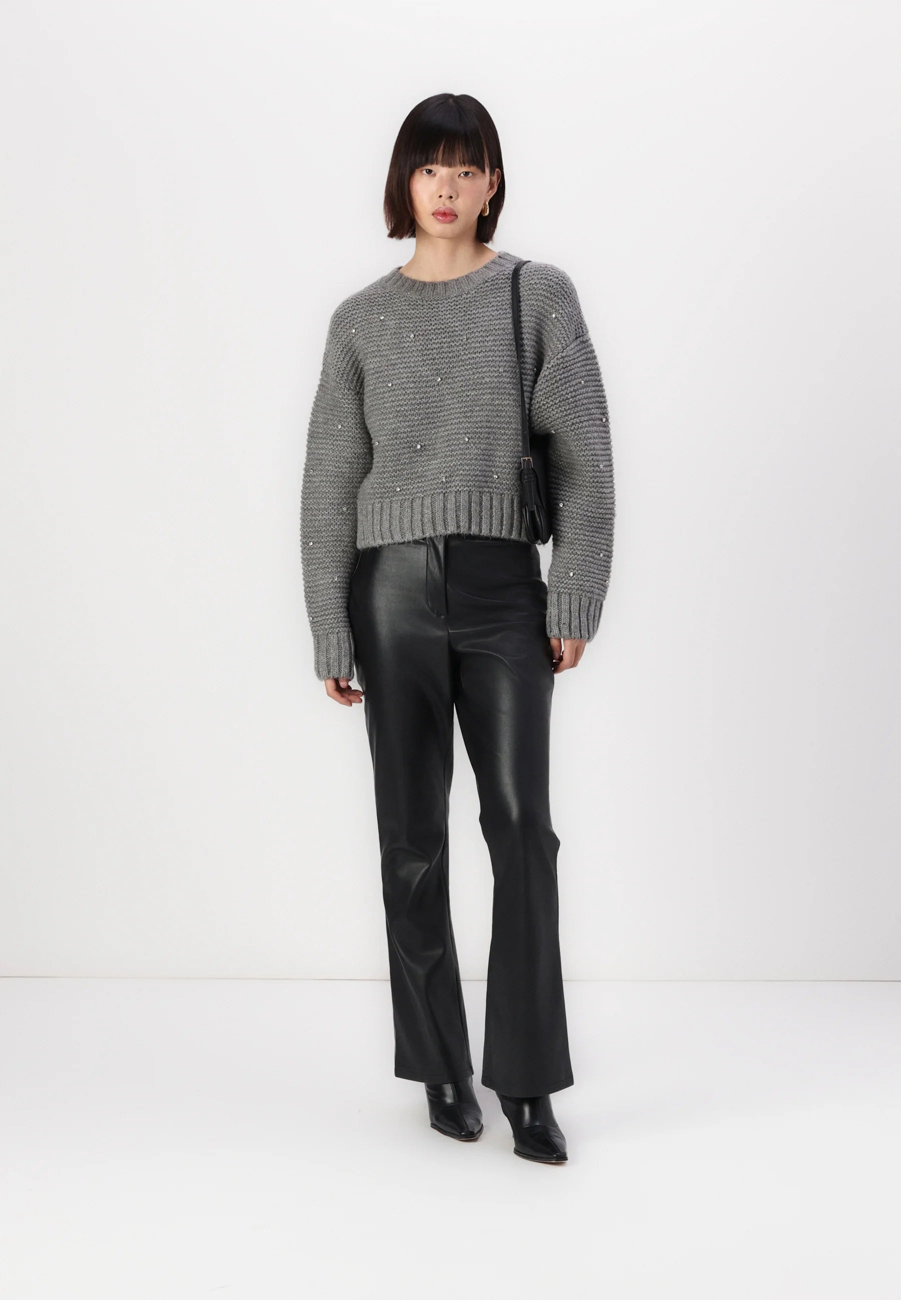 NOISY MAY SANNE L/S O-NECK DIAMANTÉ KNIT