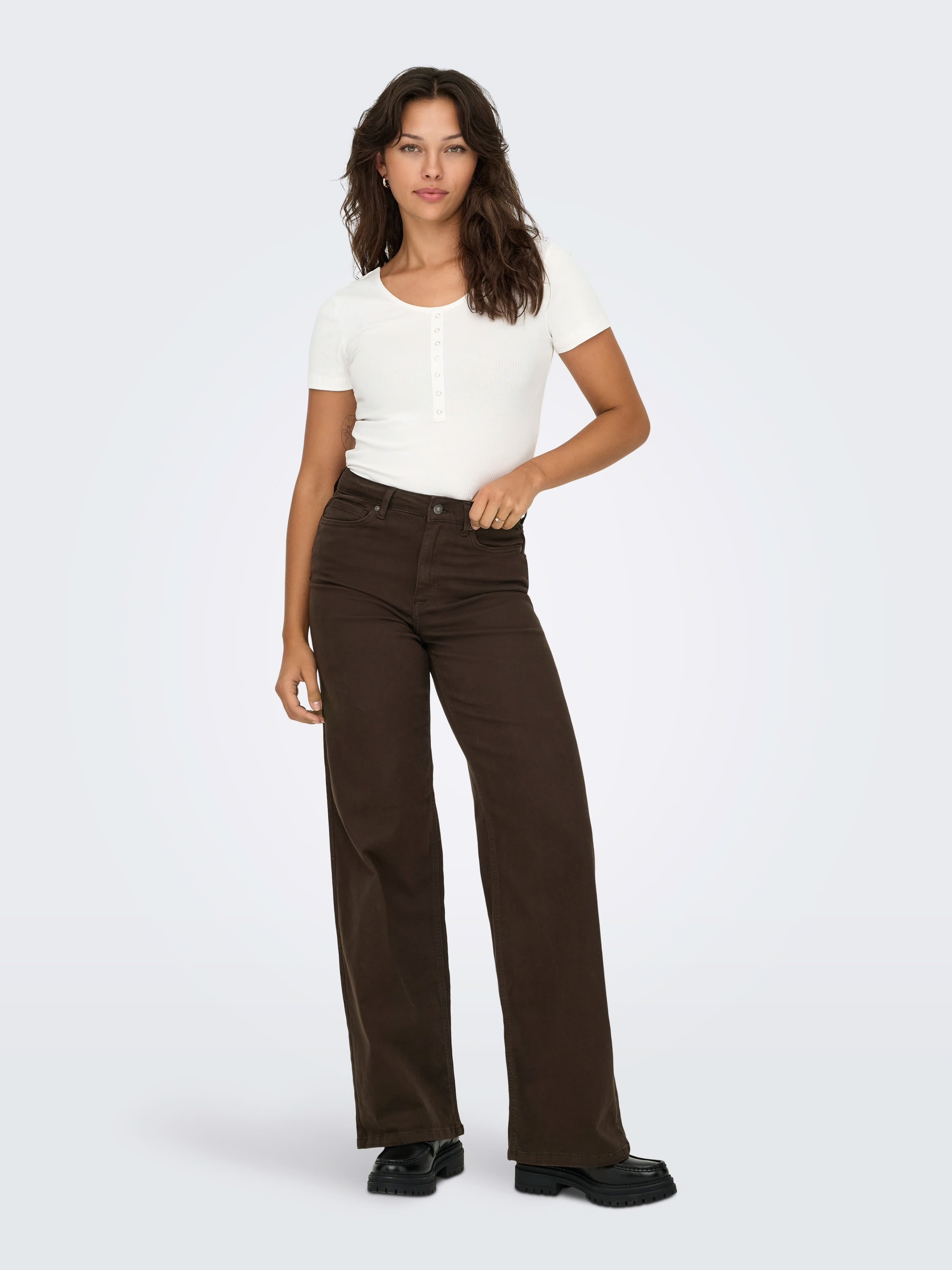ONLY MADISON BLUSH HW WIDE COLOR DNM