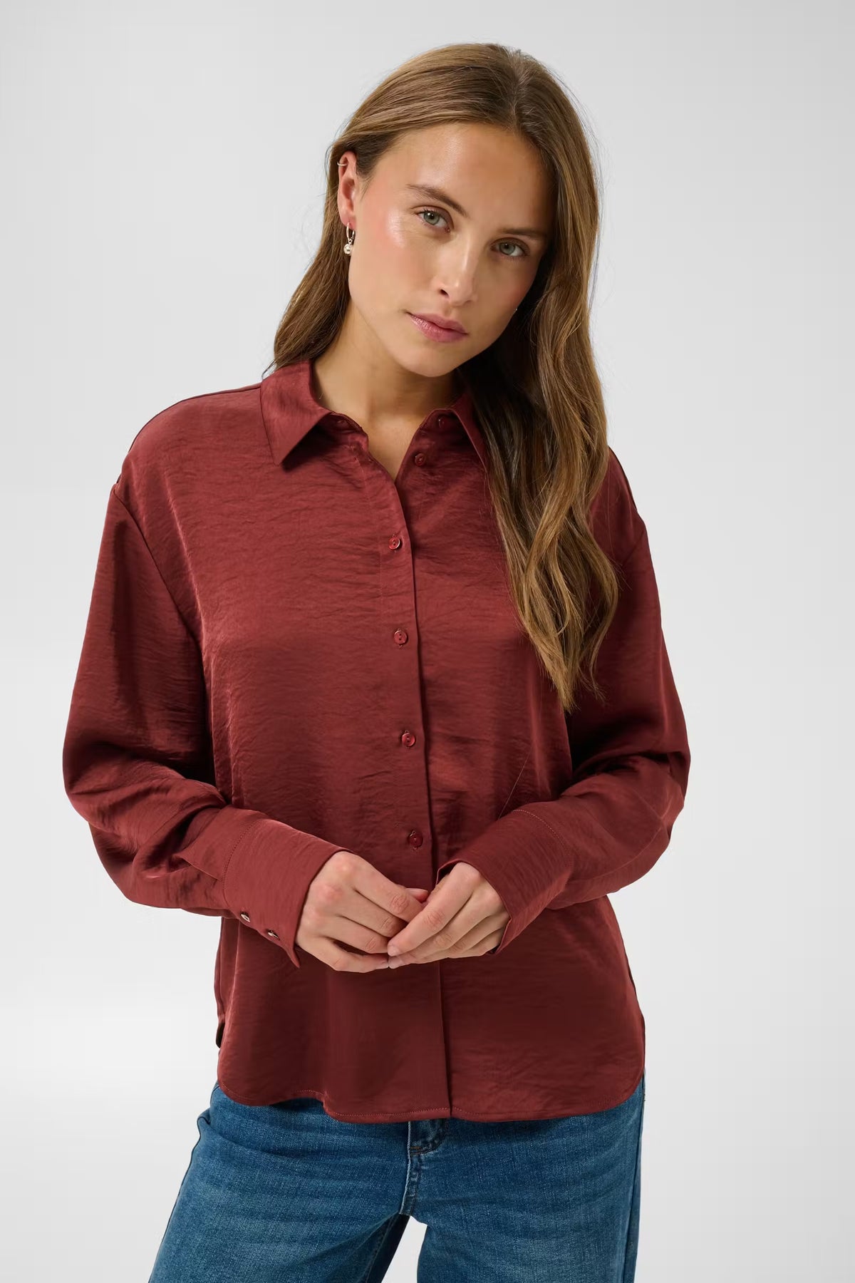 KAFFE RORY CROPPED SHIRT
