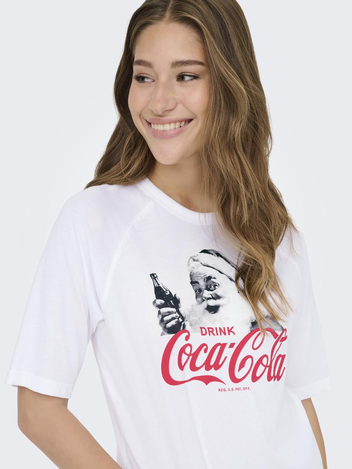 ONLY COCA COLA XMAS LIFE S/S TOP