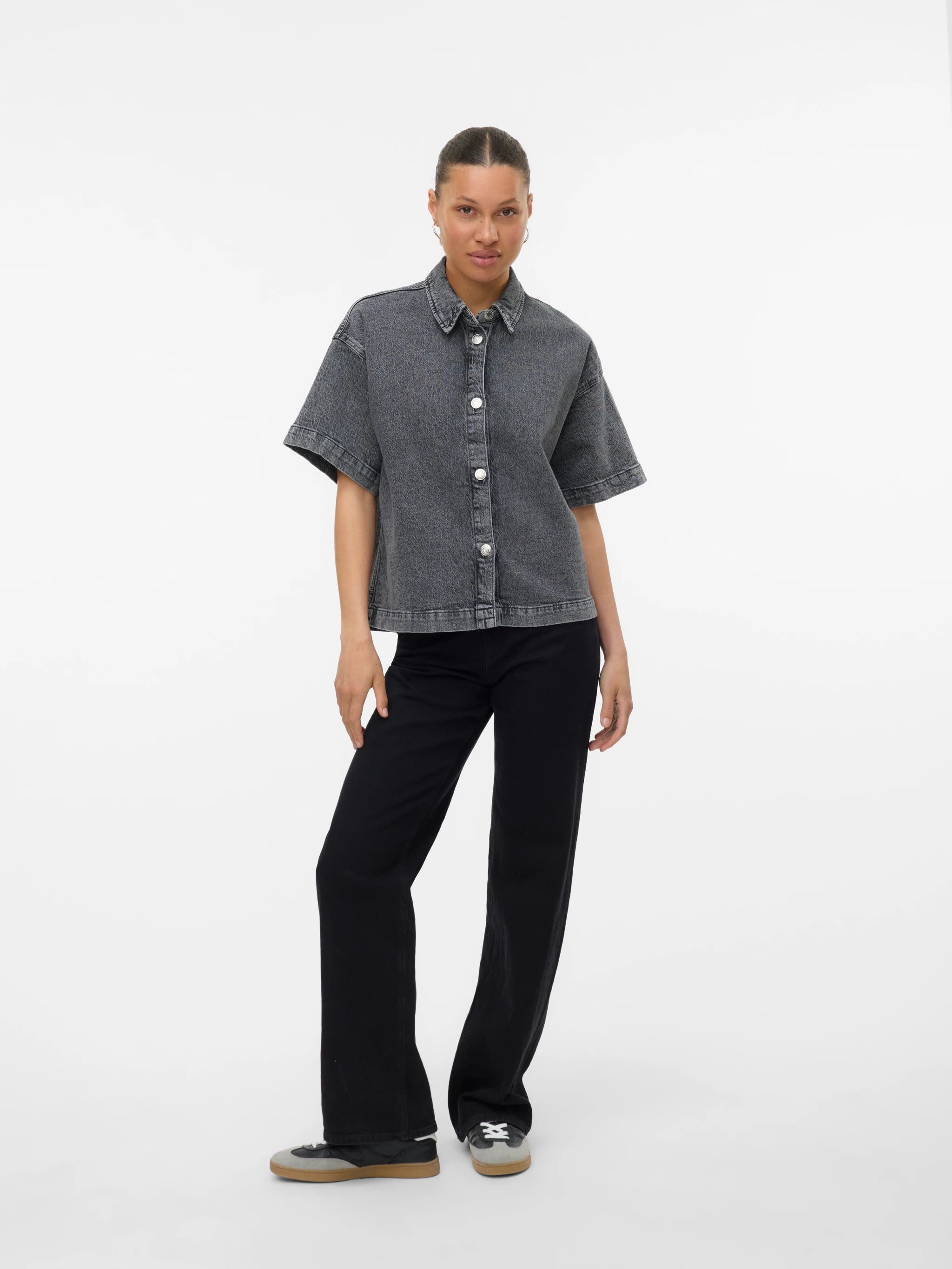 VERO MODA TESSA SS LOOSE DENIM SHIRT