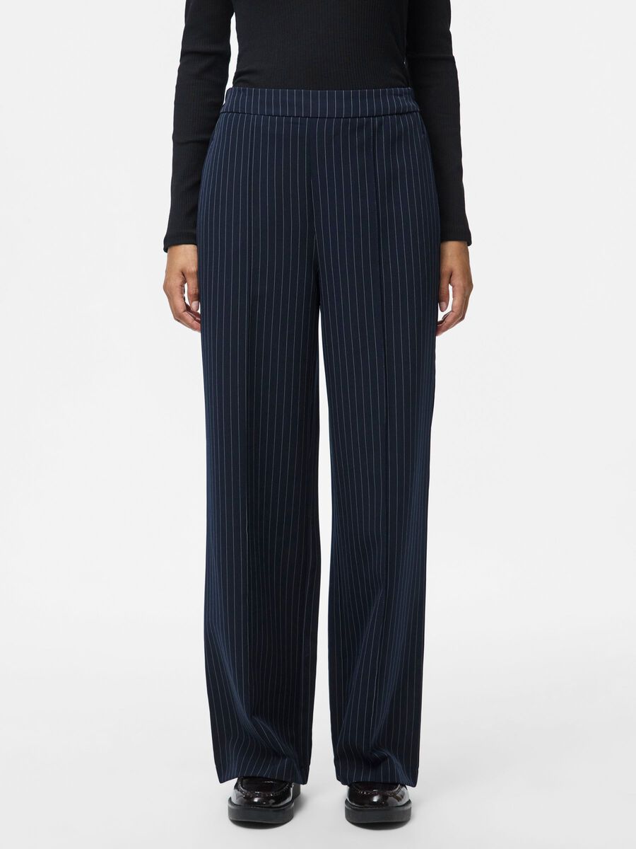 PIECES BOZZY HW WIDE STRIPED PANTS