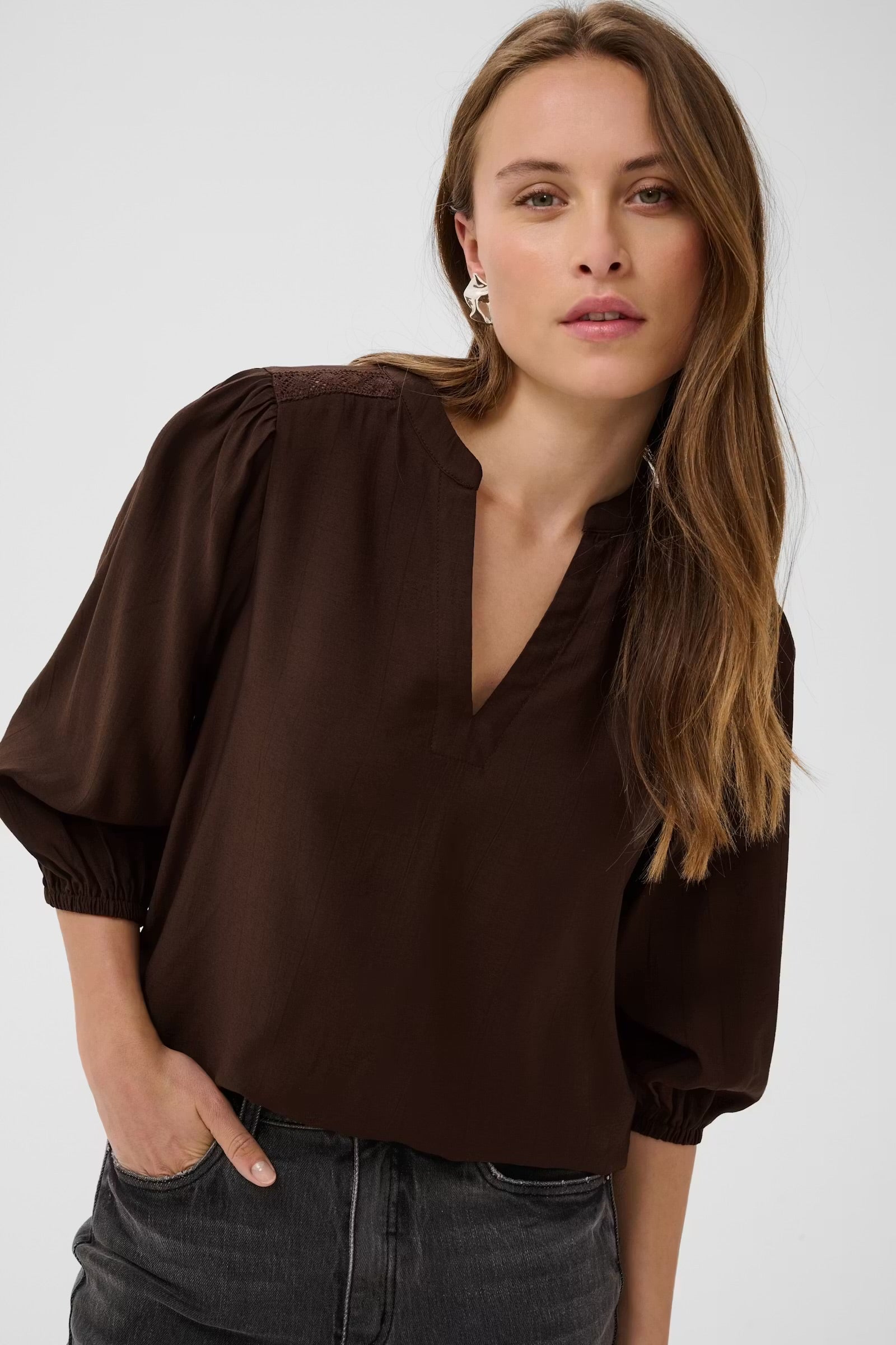 KAFFE ALBERTA BLOUSE