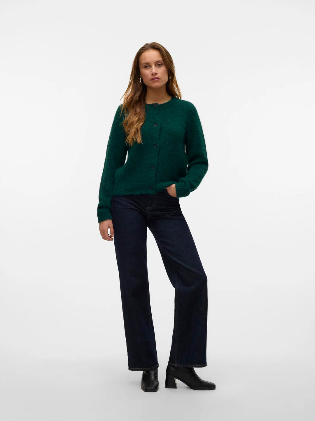 VERO MODA NOVAH LS ONECK BUTTON CARDIGAN