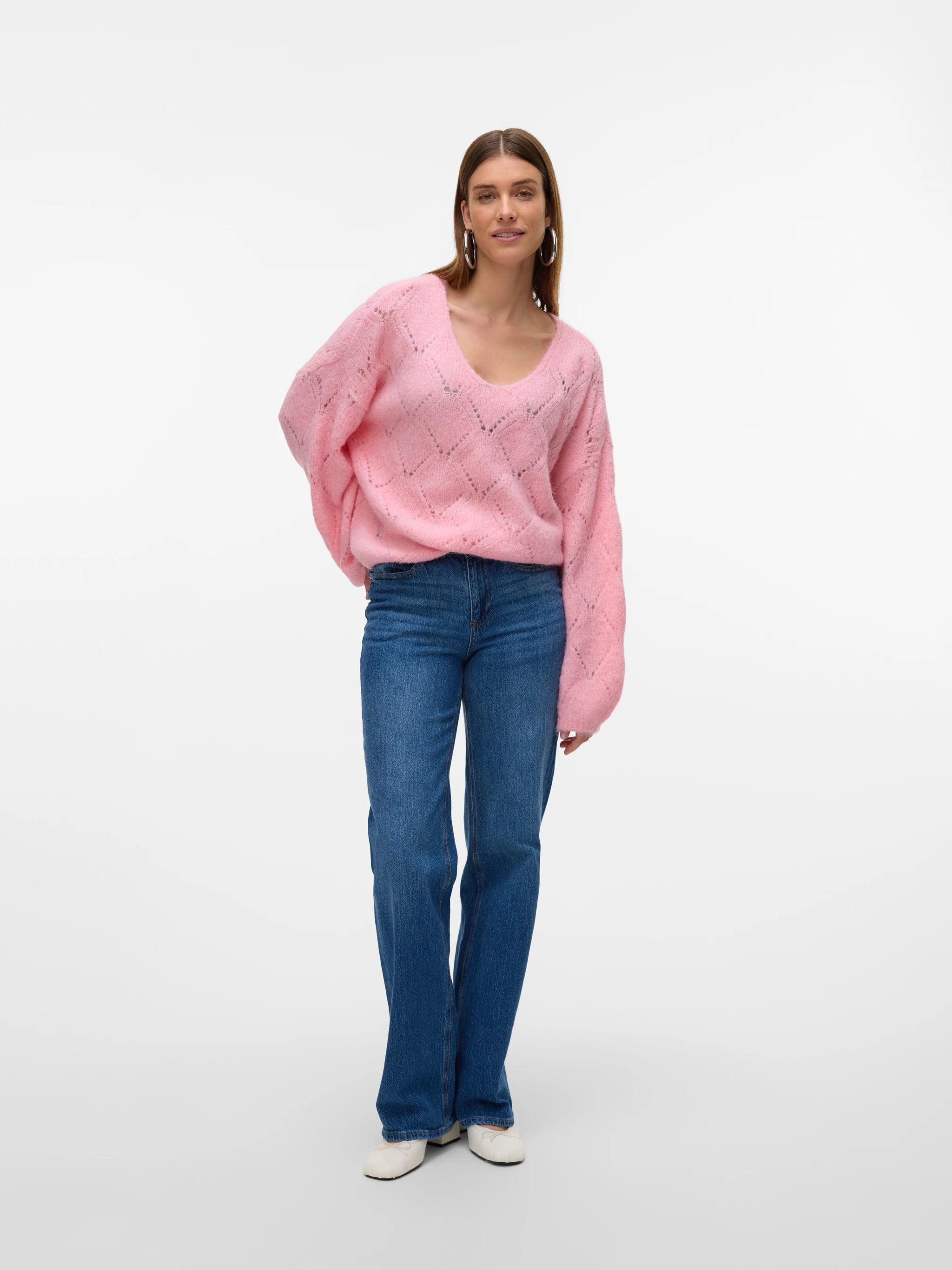 VERO MODA NOVAH LS V-NECK PULLOVER