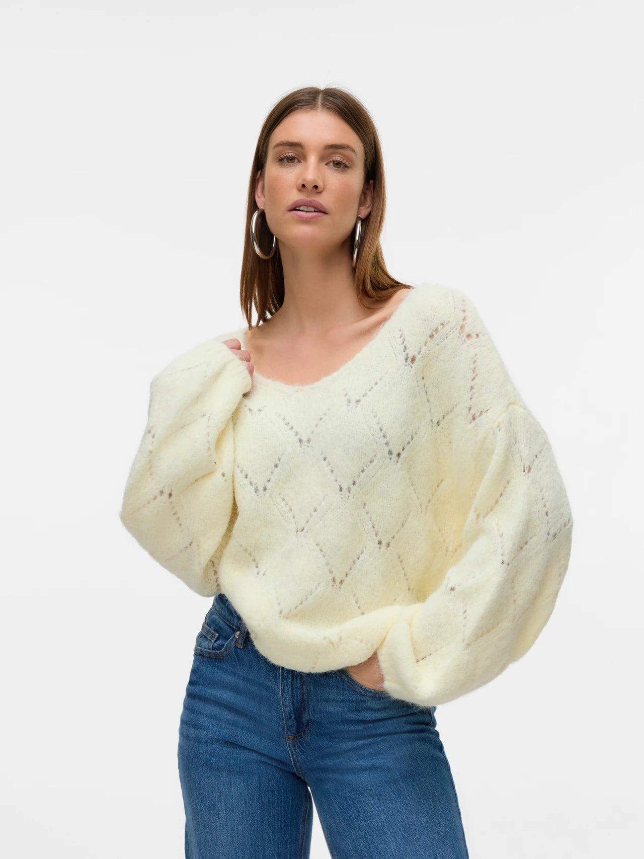 VERO MODA NOVAH LS V-NECK PULLOVER