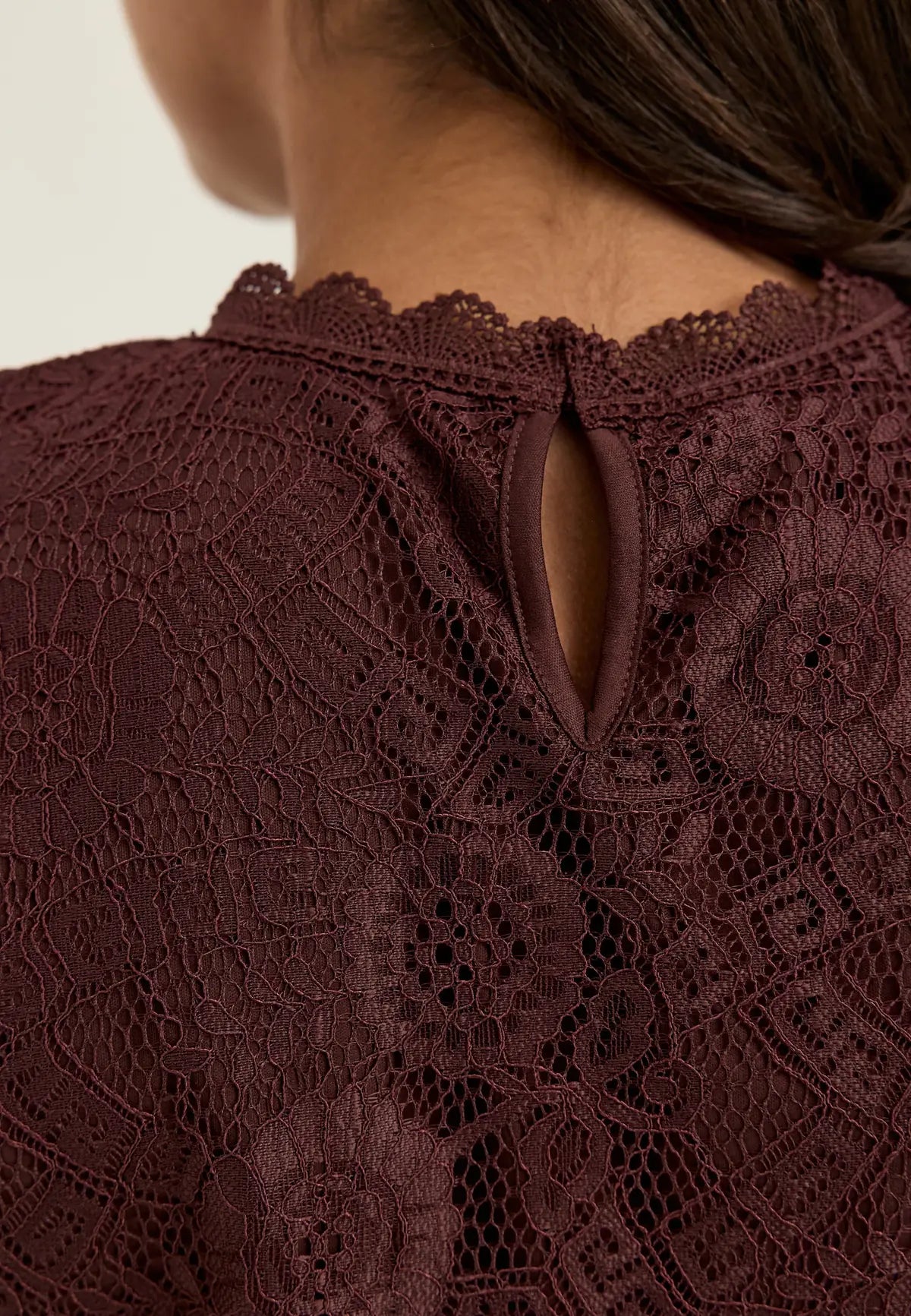 PIECES OLLINE SL LACE TOP