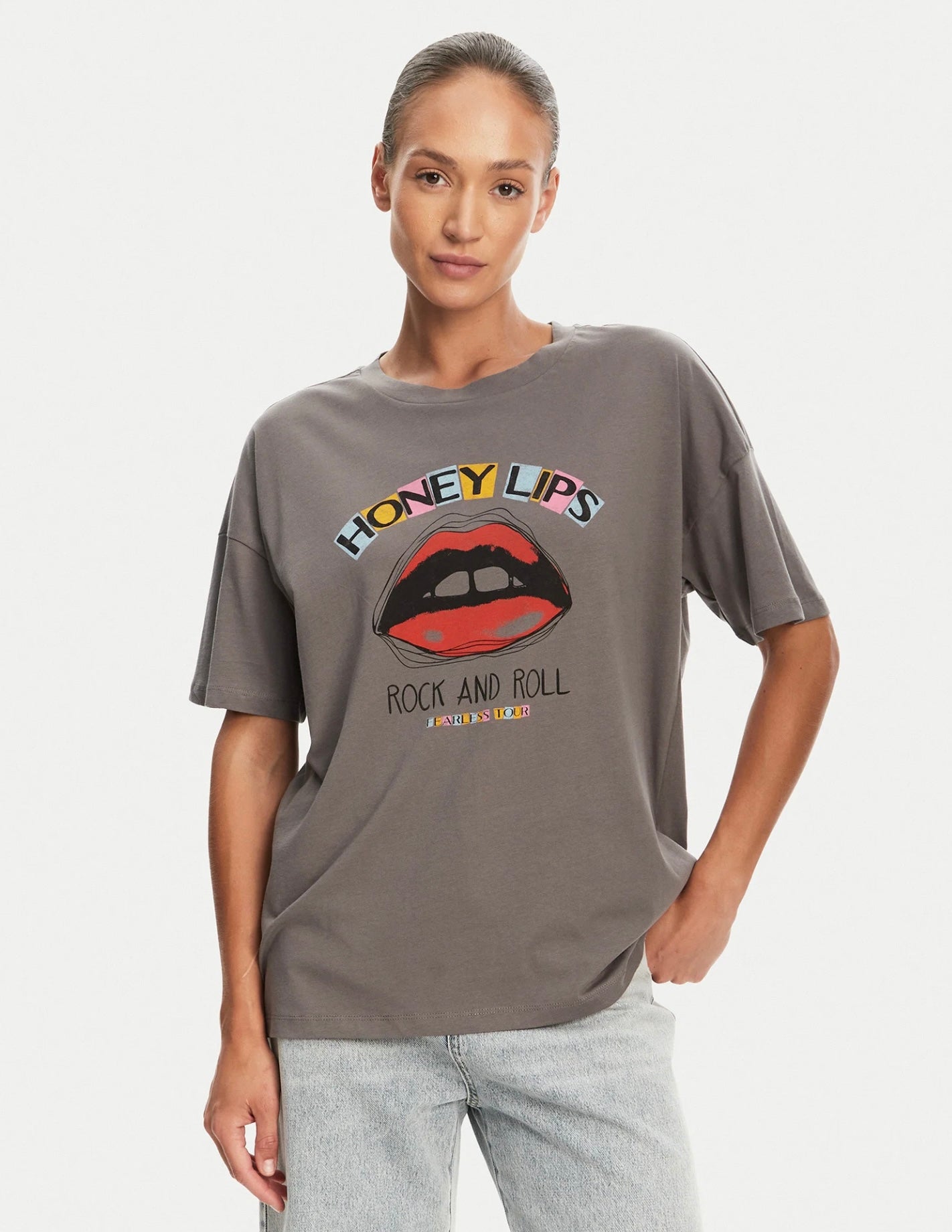 NOISY MAY IDA SS VINTAGE PRINT T-SHIRT