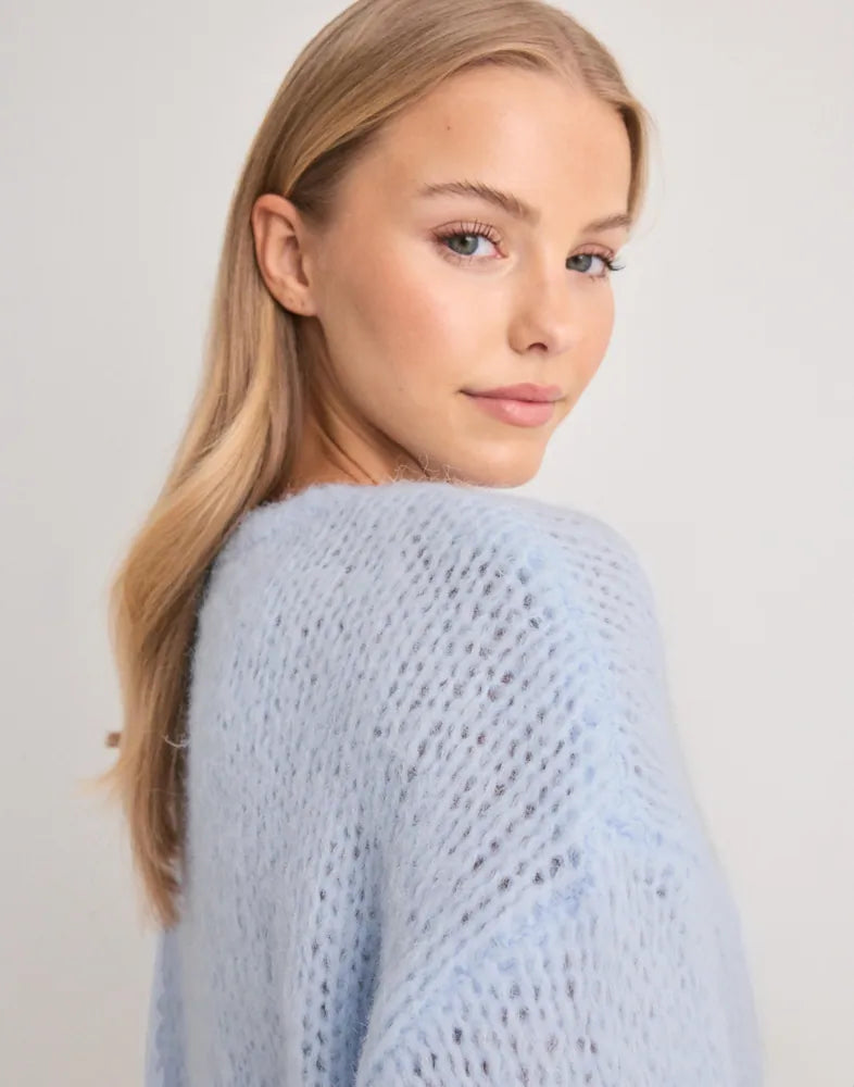 ONLY NORDIC SS LOOSE O-NECK  KNT