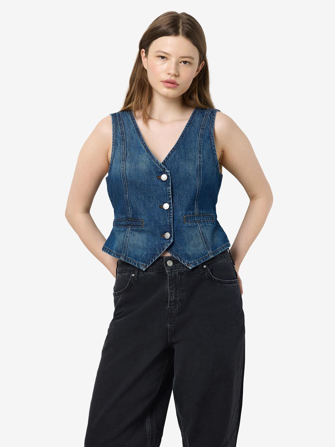 NOISY MAY SANJA DENIM WAISCOAT