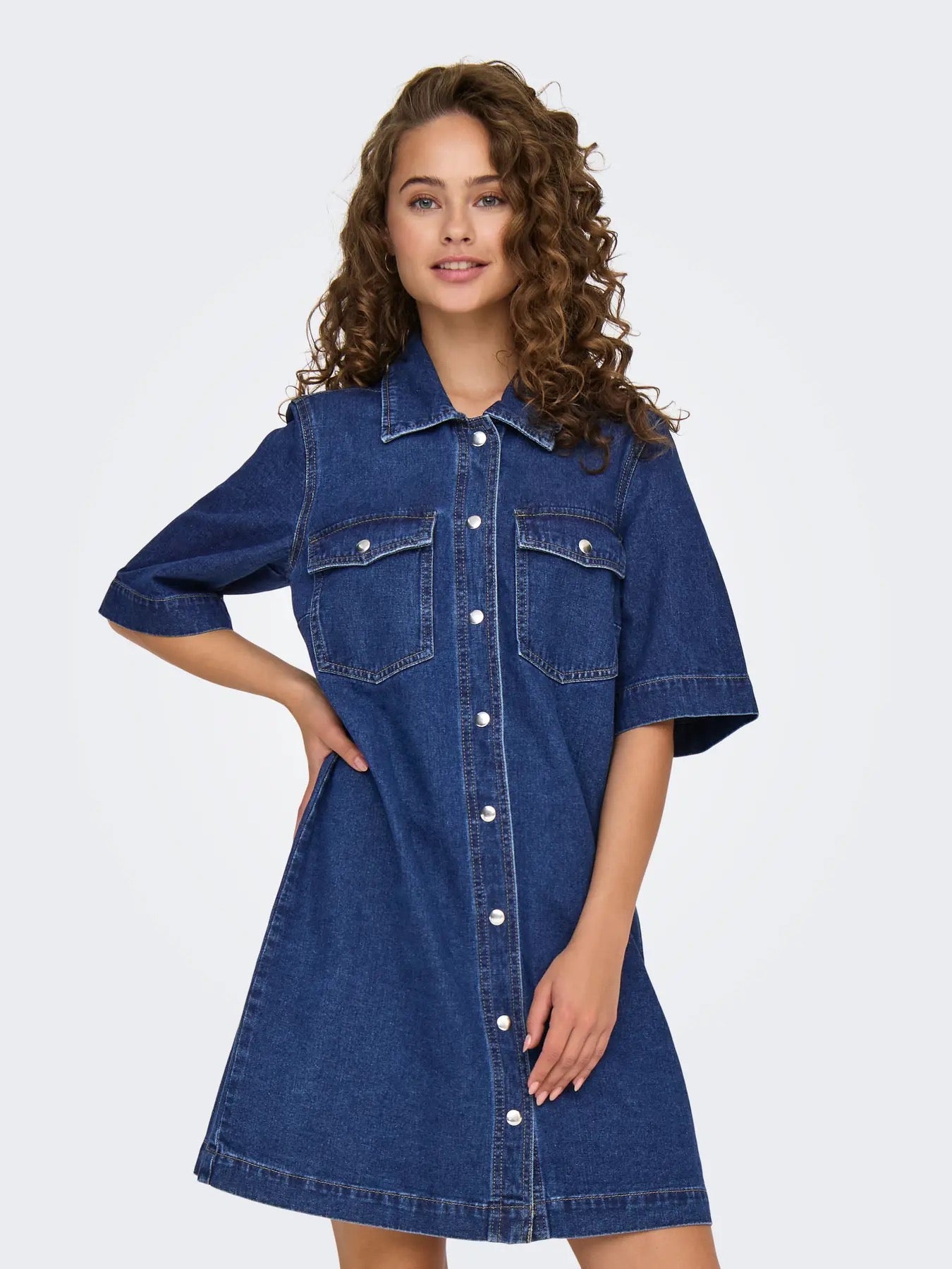 ONLY BELLE S/S BUTTON DRESS