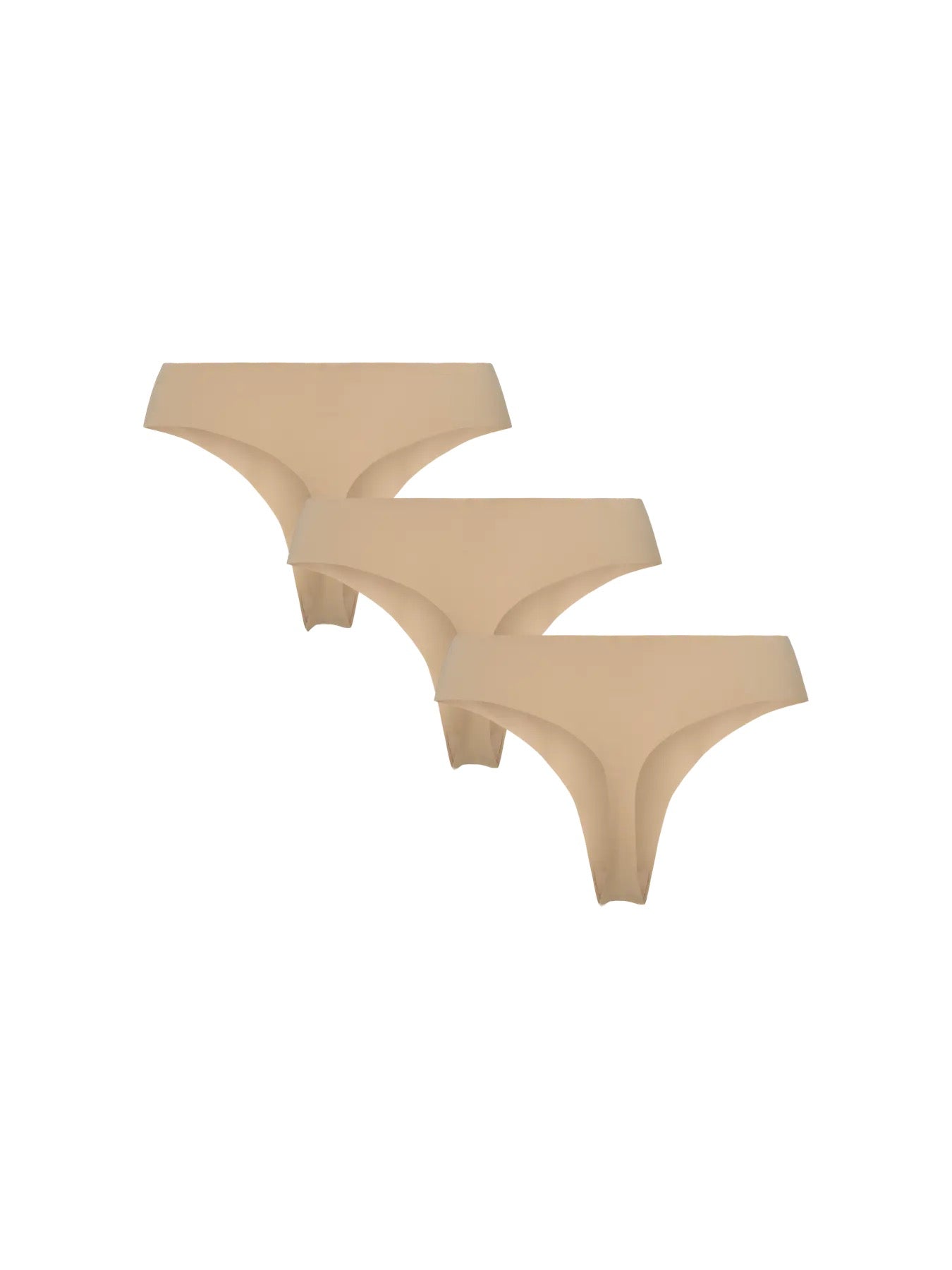 PIECES NAMEE THONG 3-PACK - TAN
