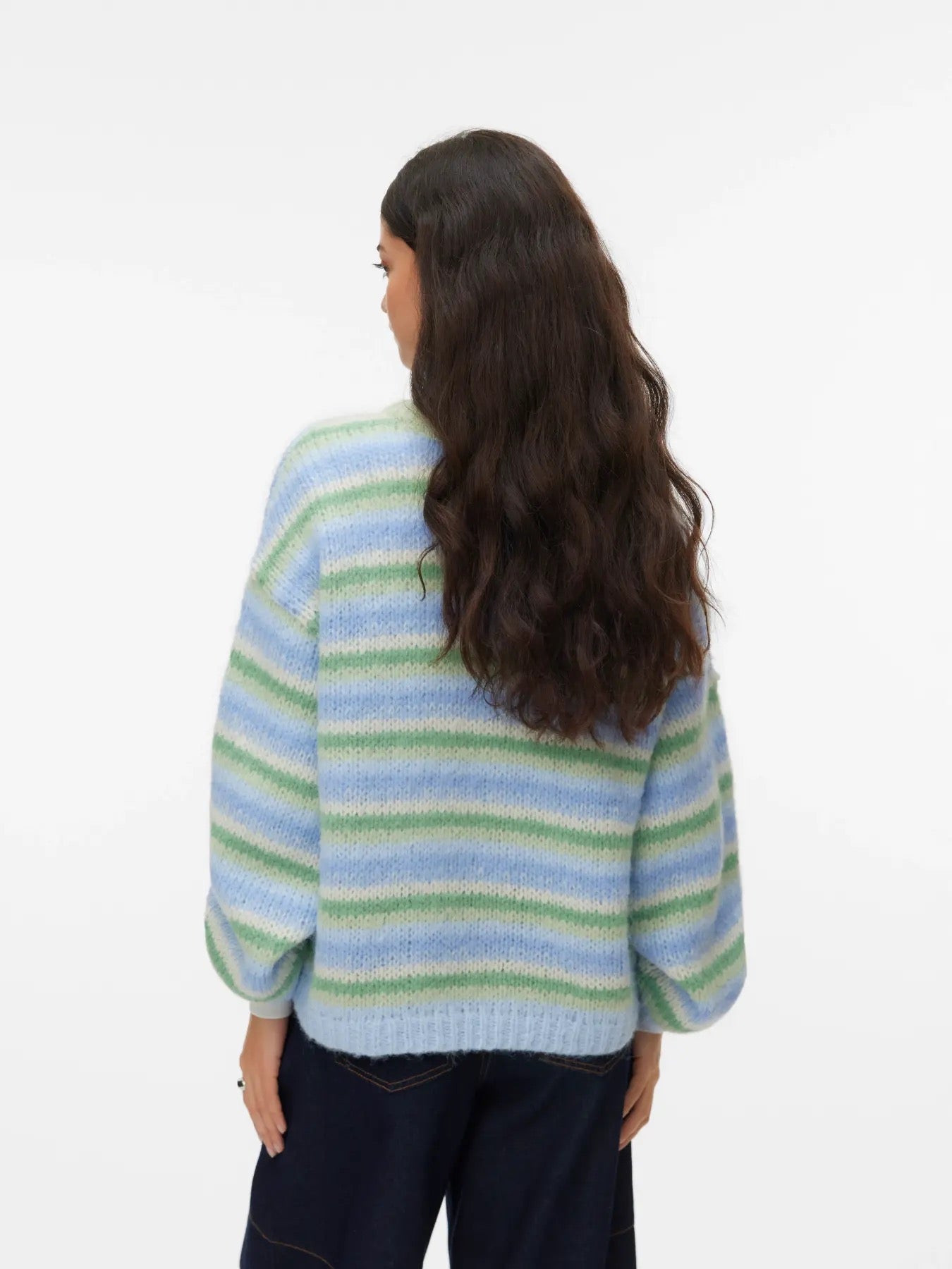 VERO MODA MAYBE STRIPE LS O-NECK PULLOVER