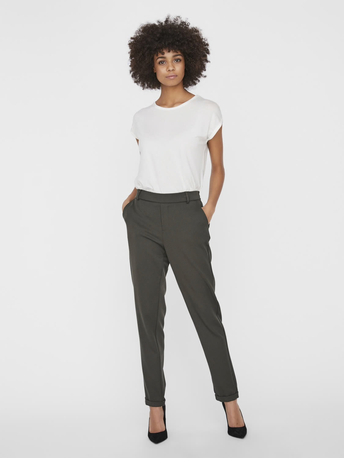 VERO MODA MAYA MW LOOSE SOLID PANT