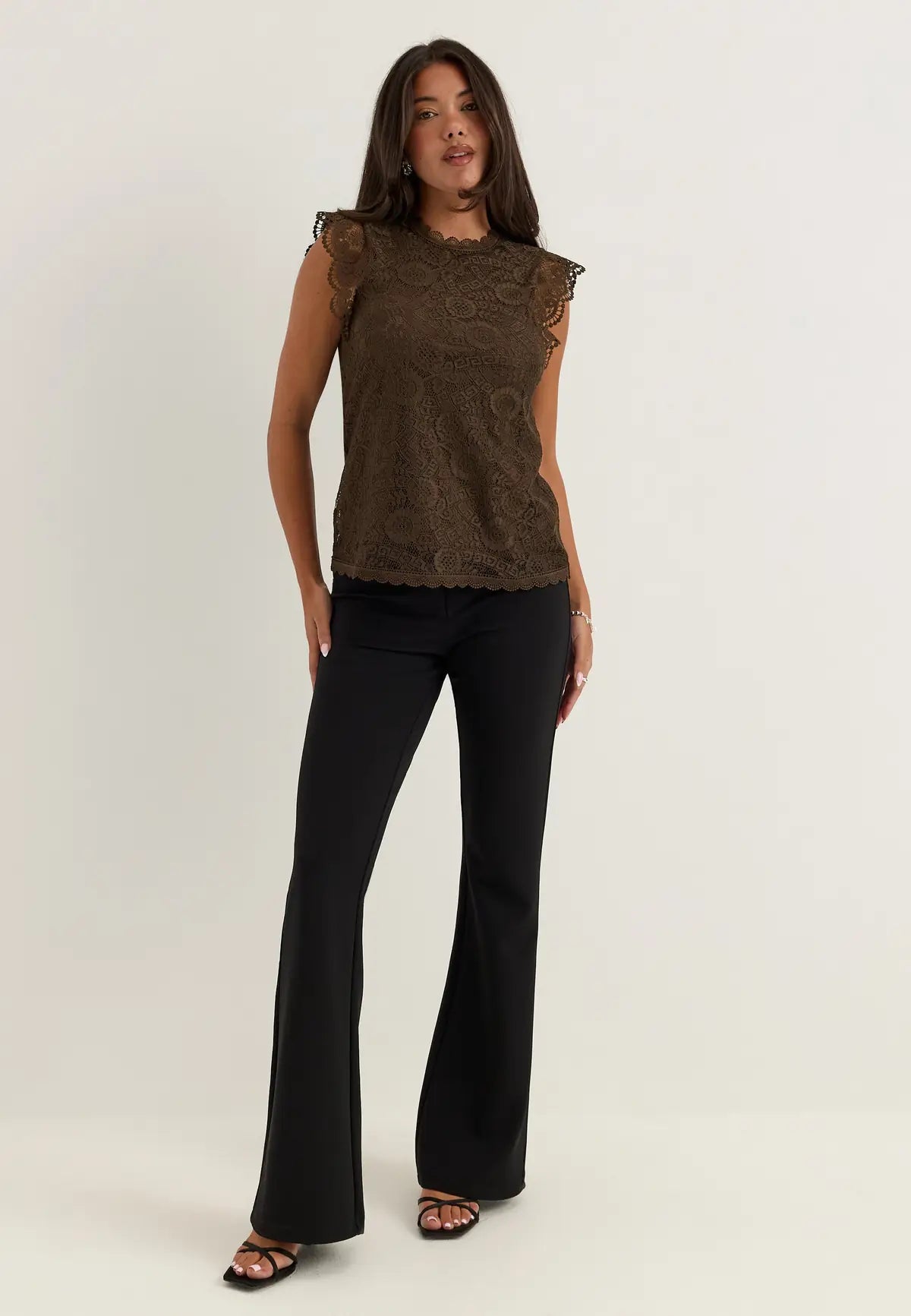 PIECES OLLINE SL LACE TOP